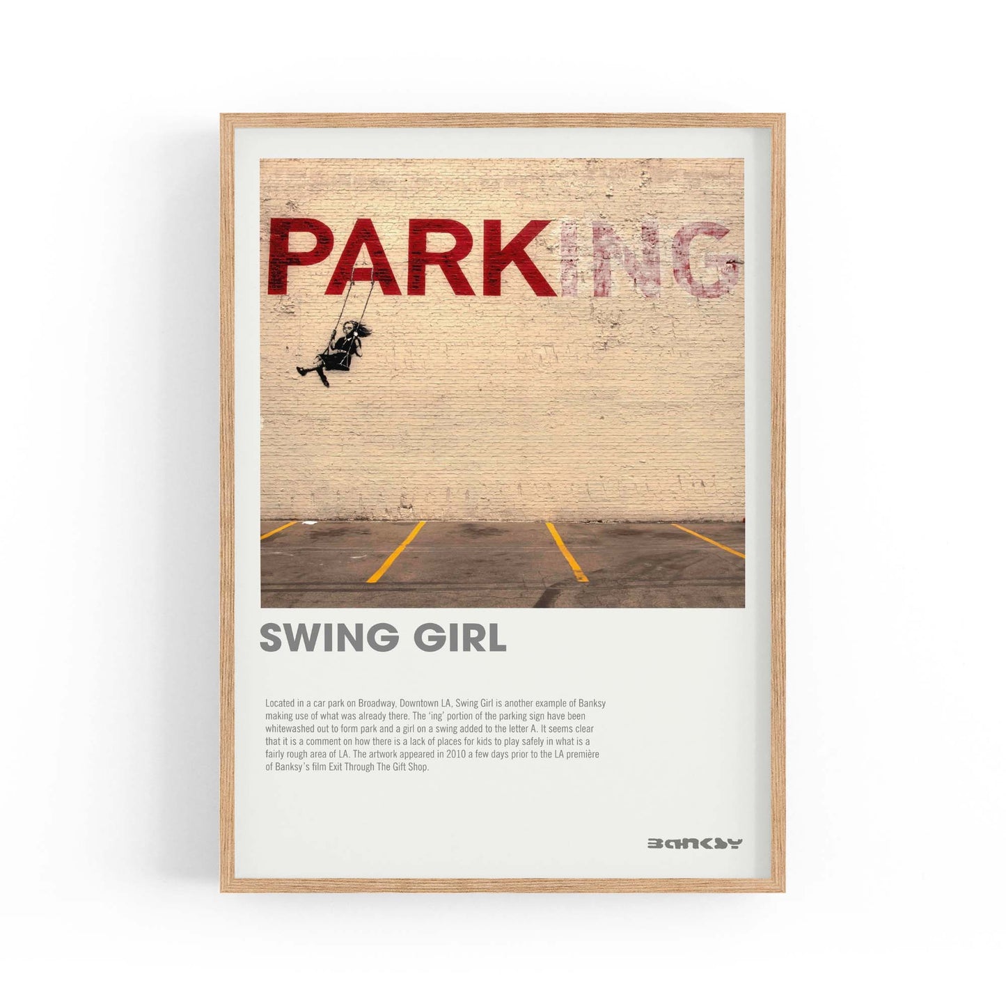 Banksy "Swing Girl" Graffiti Gallery Style Wall Art - The Affordable Art Company