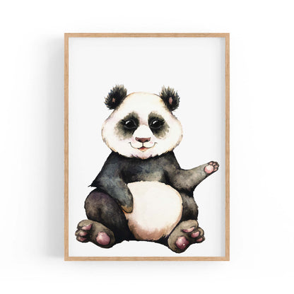 Cartoon Panda Cute Nursery Baby Animal Art - The Affordable Art Company