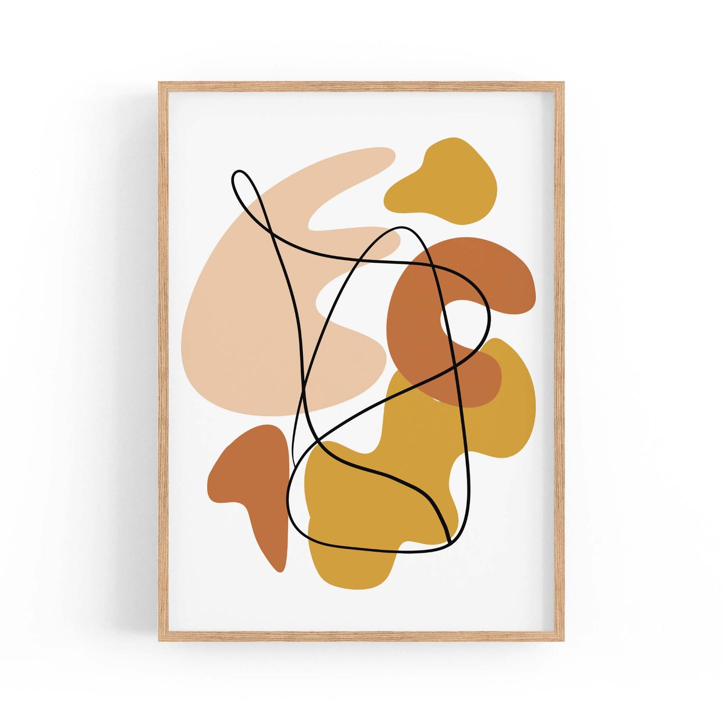 Minimal Autumn Abstract Shapes Wall Art #2 - The Affordable Art Company