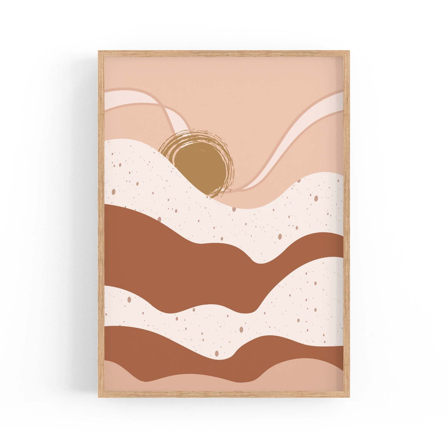Sunset Abstraction Retro Landscape Wall Art - The Affordable Art Company