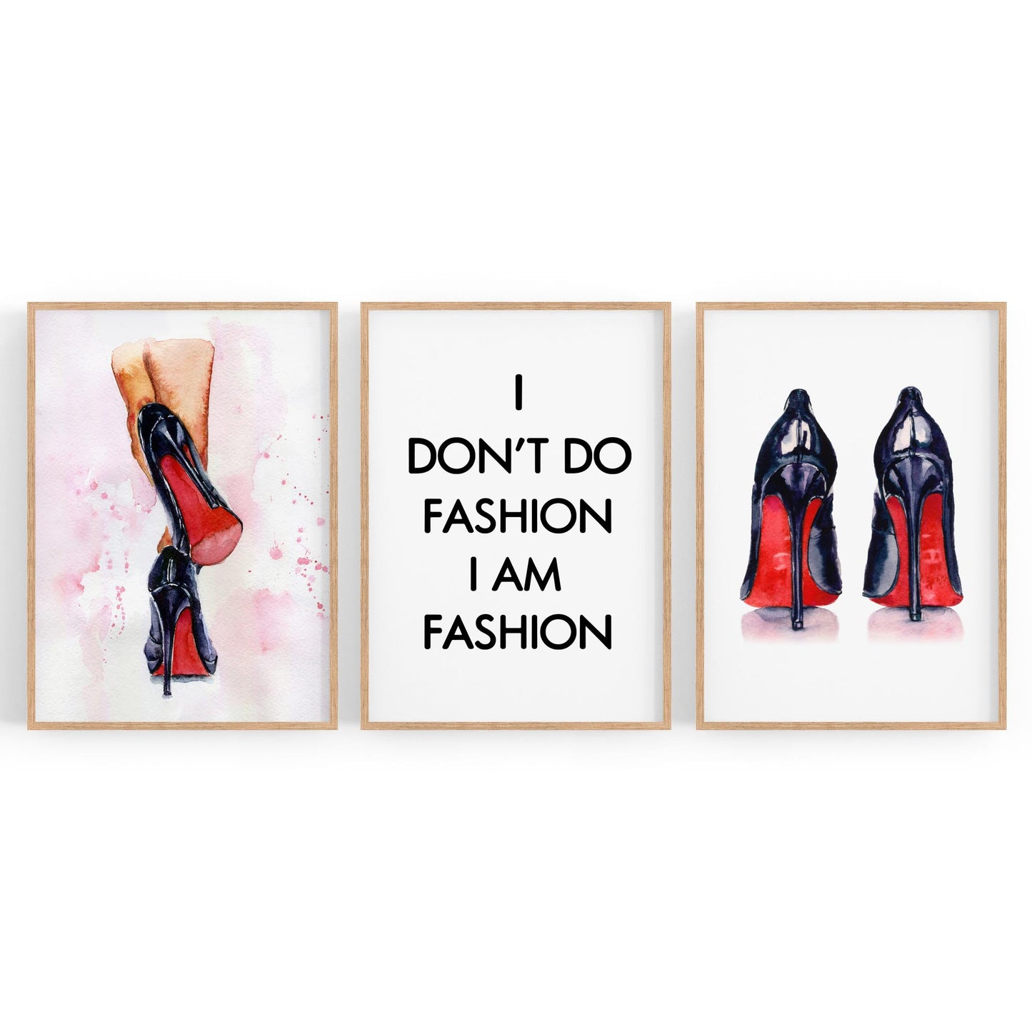 Set of High Heels Fashion Girls Bedroom Wall Art - The Affordable Art Company