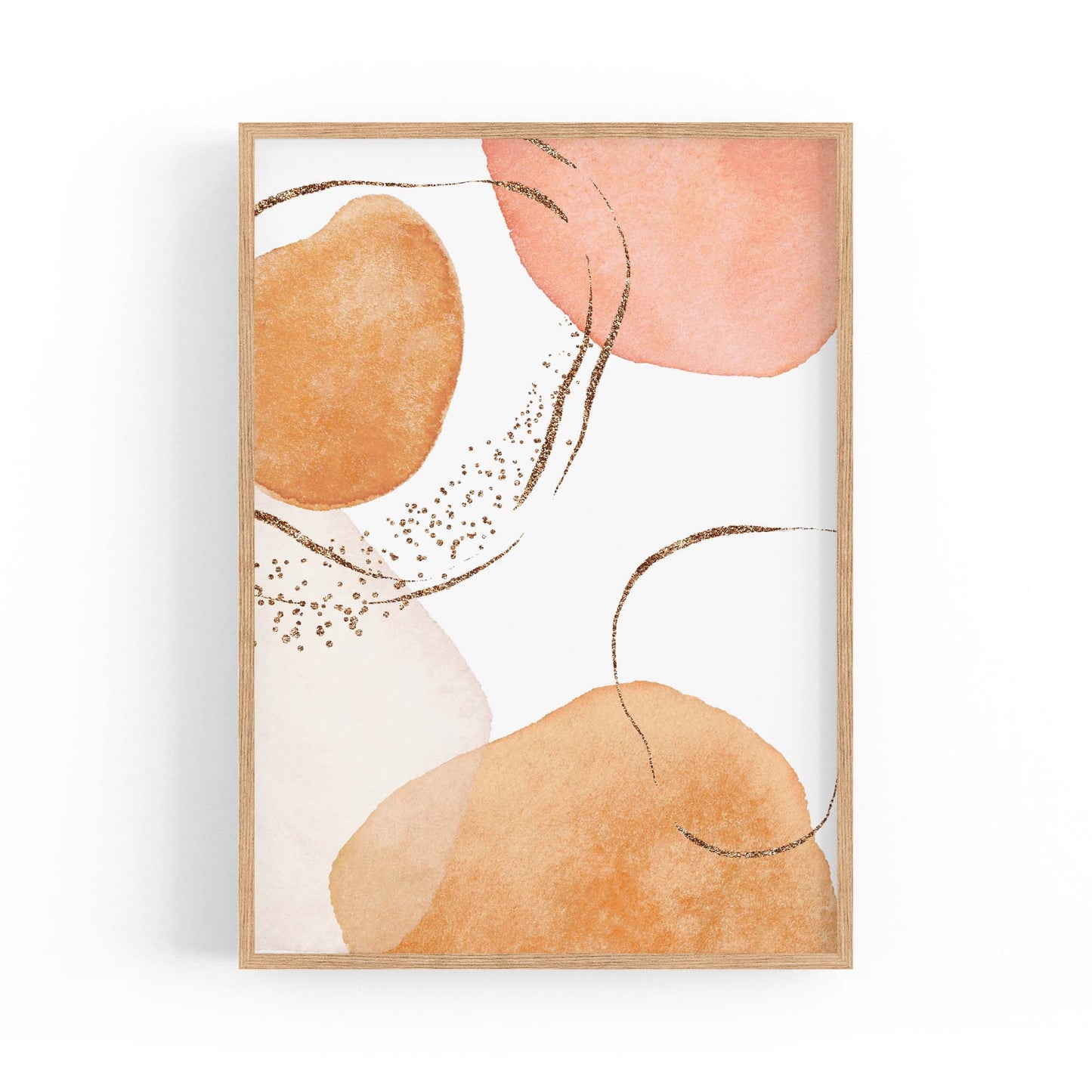 Abstract Modern Watercolour Shapes Painting Wall Art #11 - The Affordable Art Company