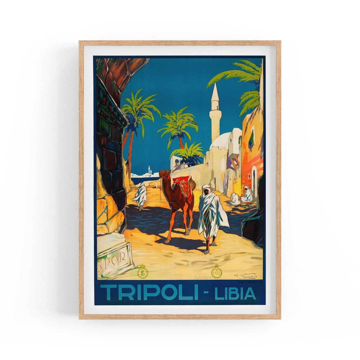 Tripoli, Libya Vintage Travel Advert Wall Art - The Affordable Art Company