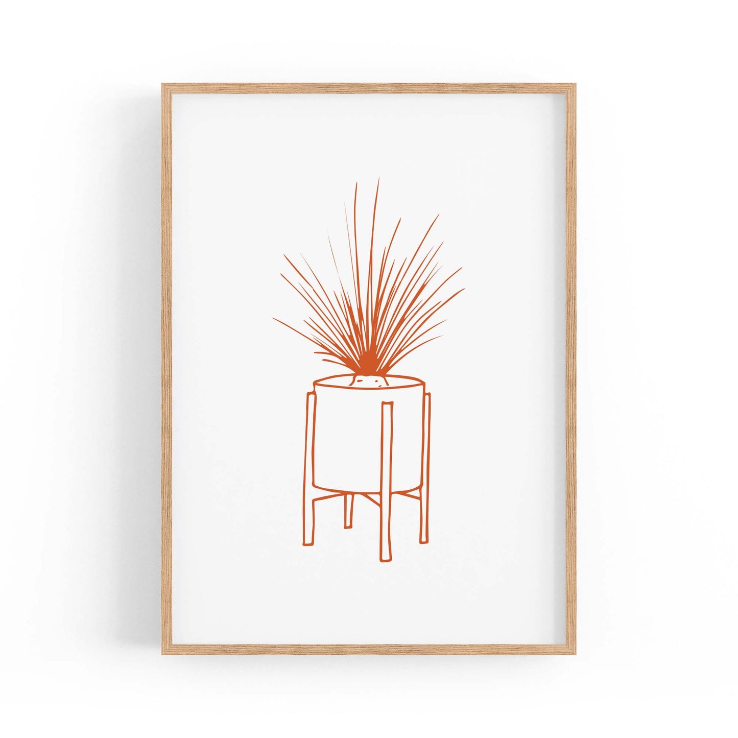 Abstract House Plant Minimal Living Room Wall Art #27 - The Affordable Art Company