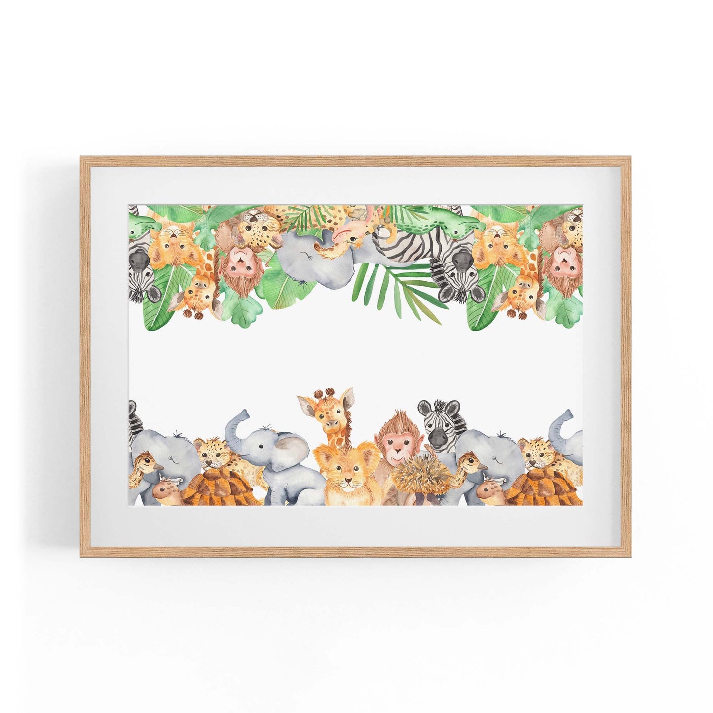 Safari Animal Group Painting Nursery Wall Art #1 - The Affordable Art Company