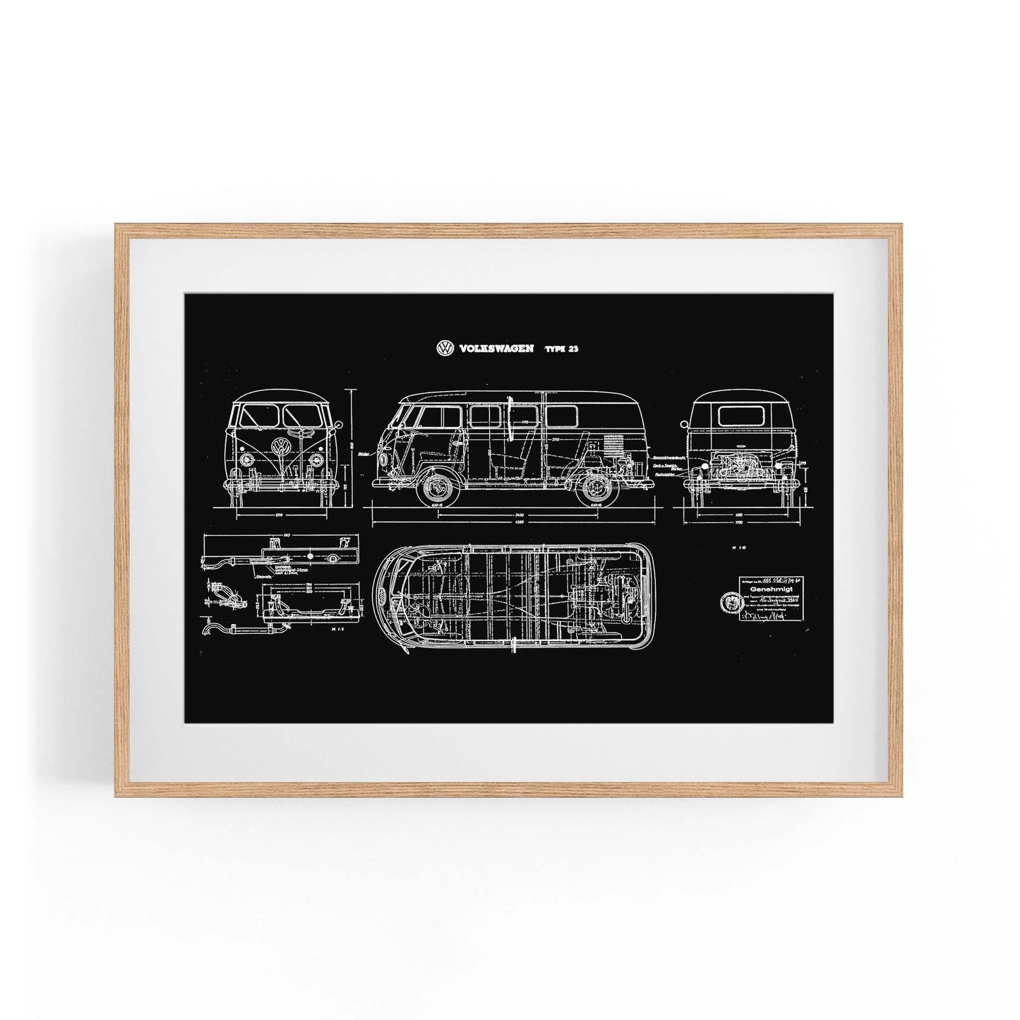 Vintage Volkswagen Camper Patent Wall Art #1 - The Affordable Art Company