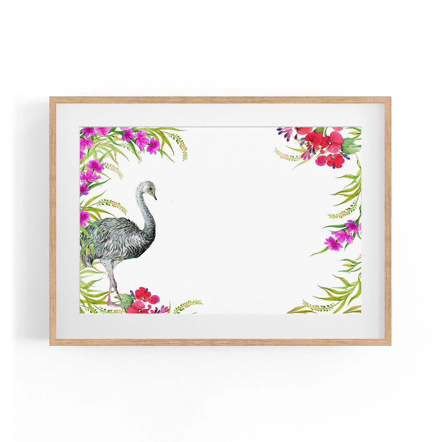 Australian Emu Painting Animal Nursery Wall Art #1 - The Affordable Art Company