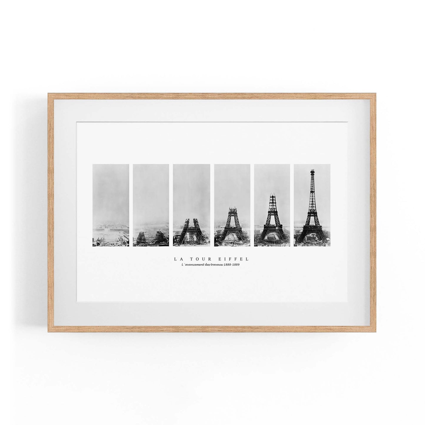 Eiffel Tower Construction Photographs Wall Art - The Affordable Art Company