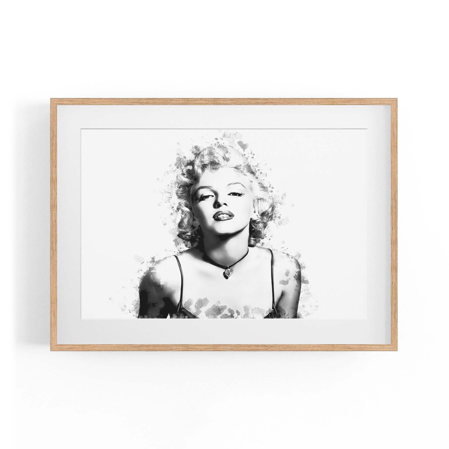 Marilyn Monroe Minimal Black Ink Fashion Wall Art #3 - The Affordable Art Company