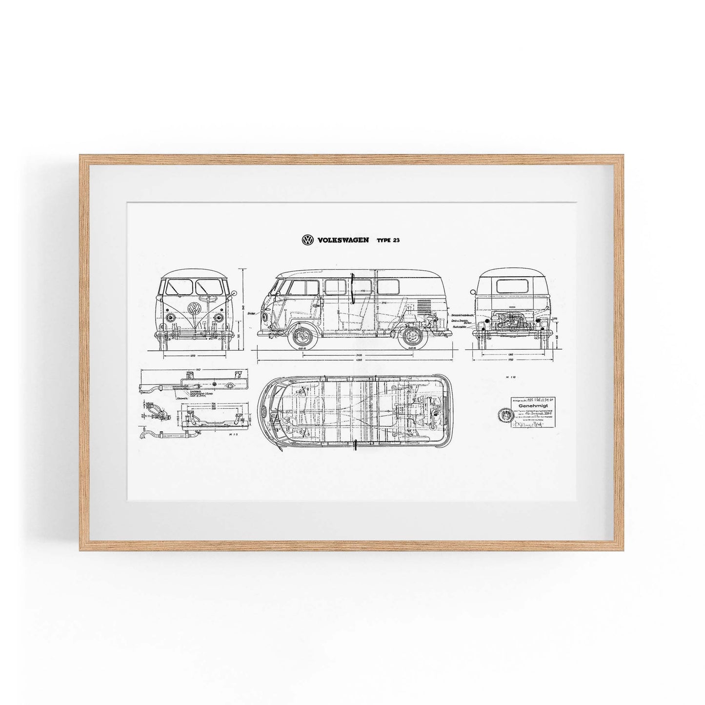Vintage Volkswagen Camper Patent Wall Art #2 - The Affordable Art Company