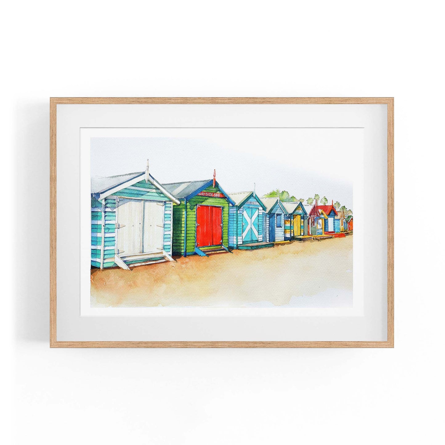 Brighton Beach Boxes Painting Melbourne Wall Art - The Affordable Art Company