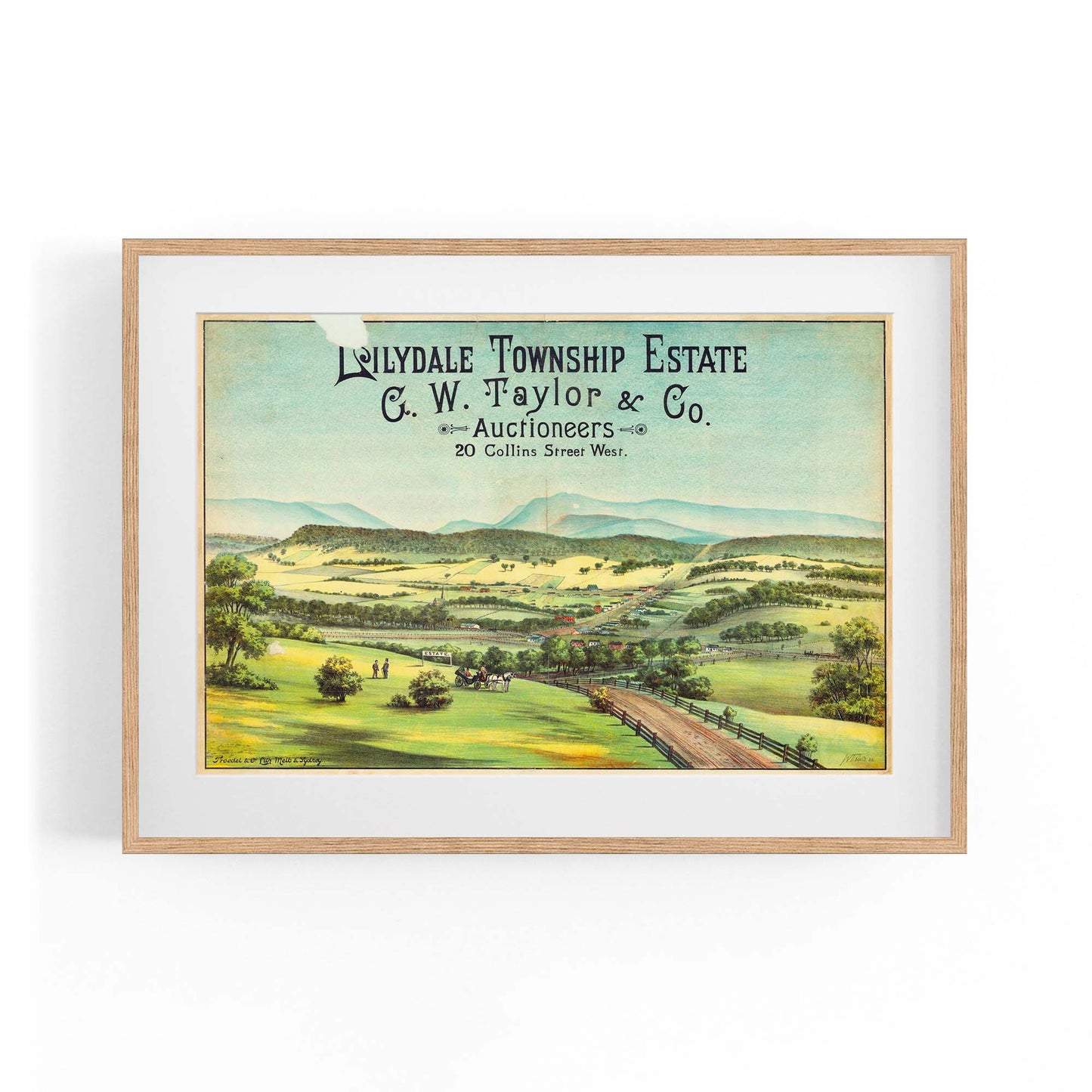 Lilydale Victoria Vintage Real Estate Advert Wall Art #1 - The Affordable Art Company
