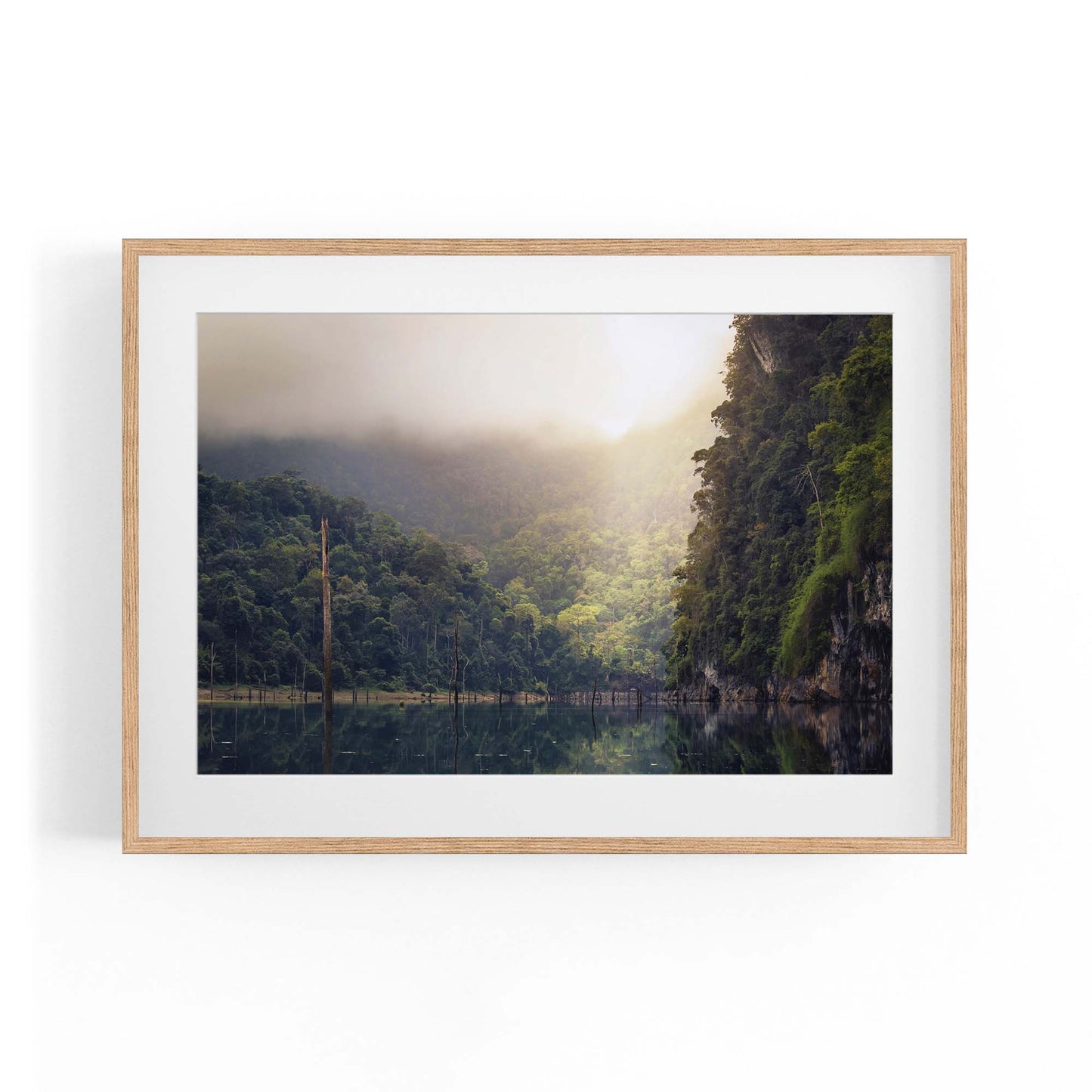 Calming Lake Landscape Photograph Wall Art - The Affordable Art Company
