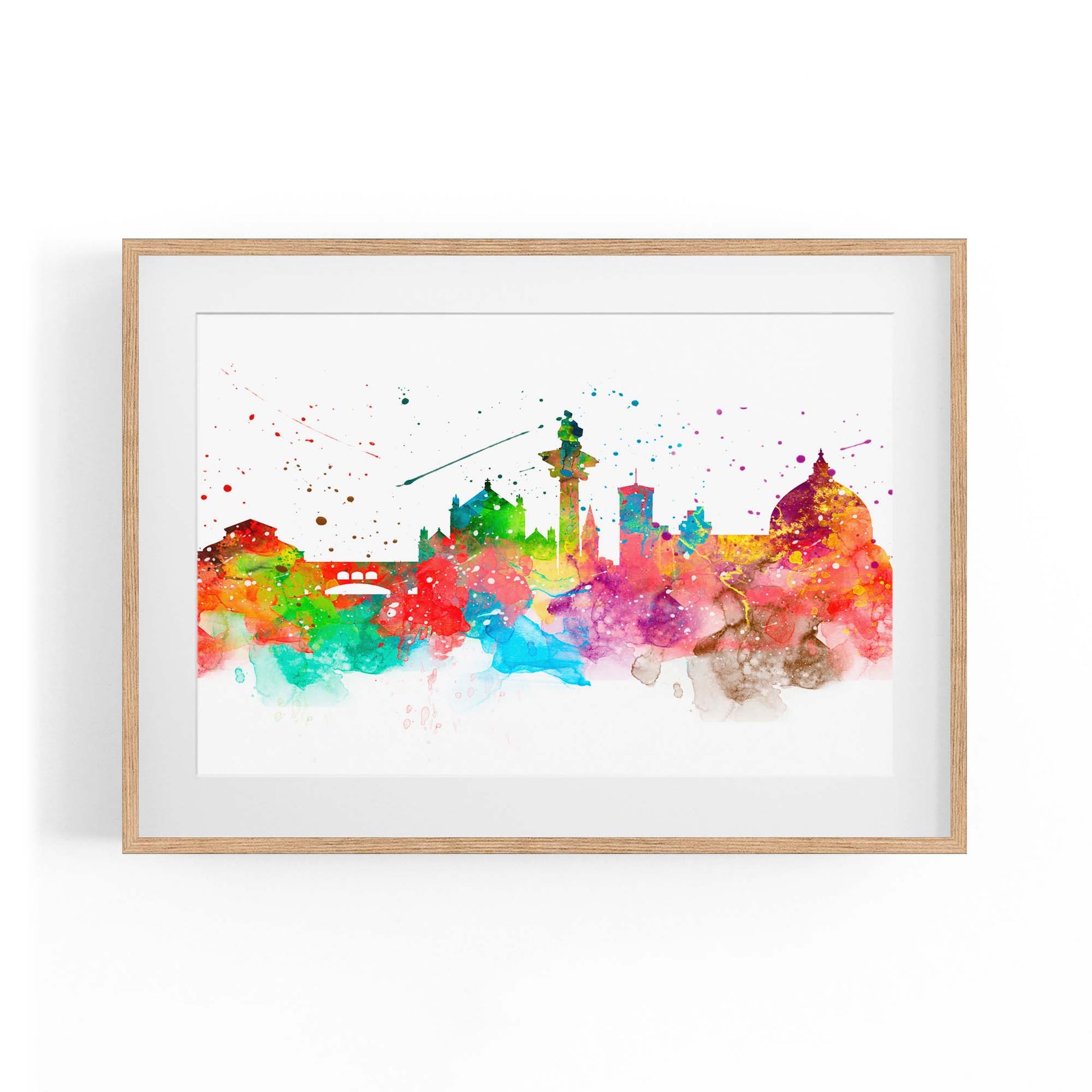 Florence Italy Painting Colourful Cityscape Wall Art - The Affordable Art Company