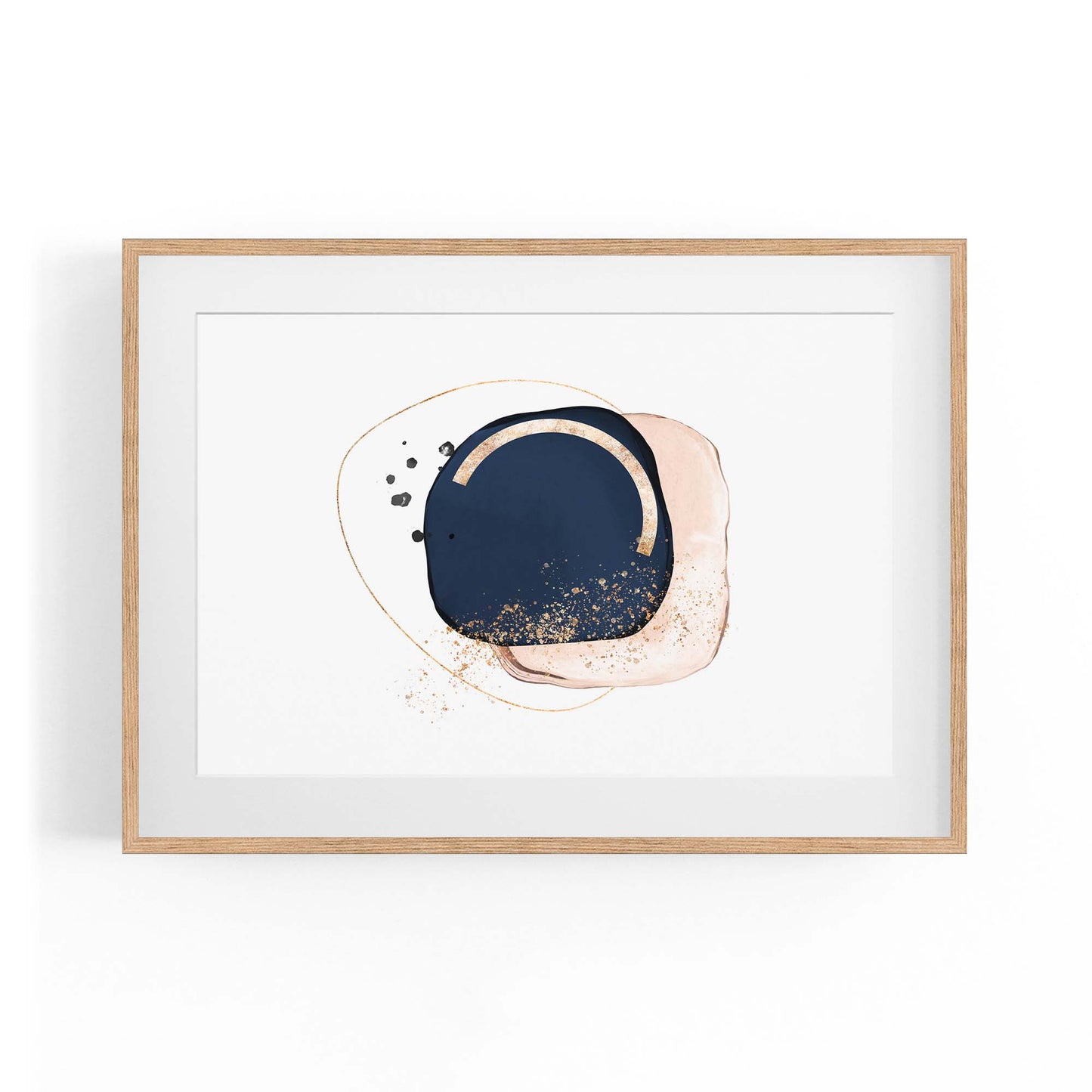 Blue Abstract Painting Minimal Modern Wall Art #11 - The Affordable Art Company