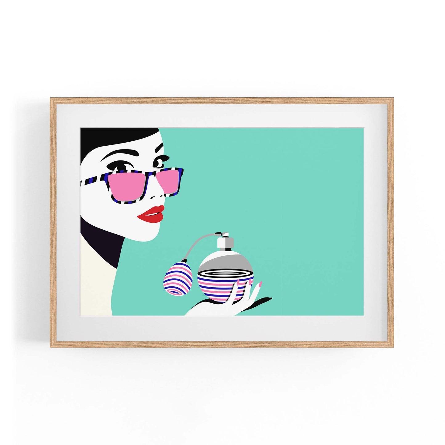 Retro Perfume Bottle Fashion Bedroom Wall Art #3 - The Affordable Art Company