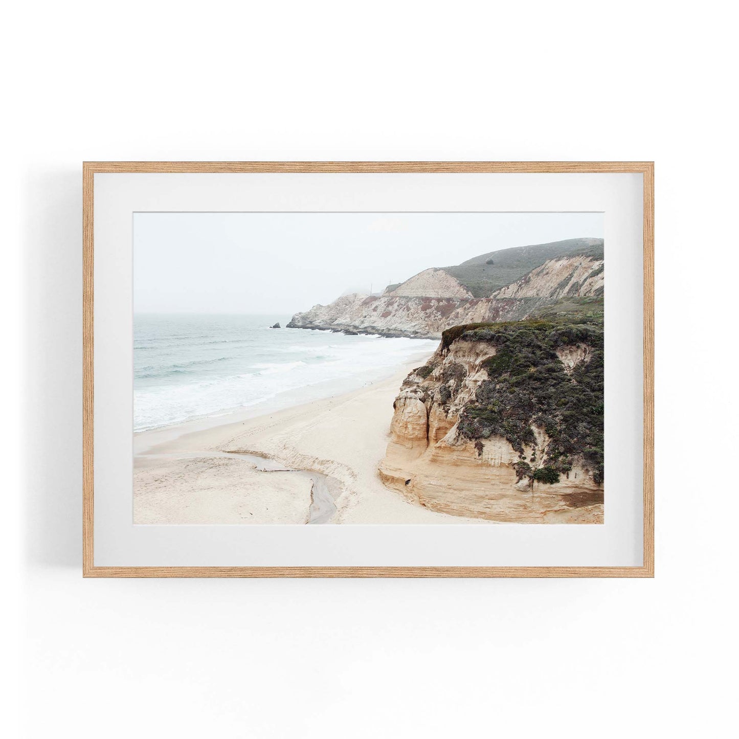 Bluff Beach Coastal Photograph Coast Wall Art - The Affordable Art Company