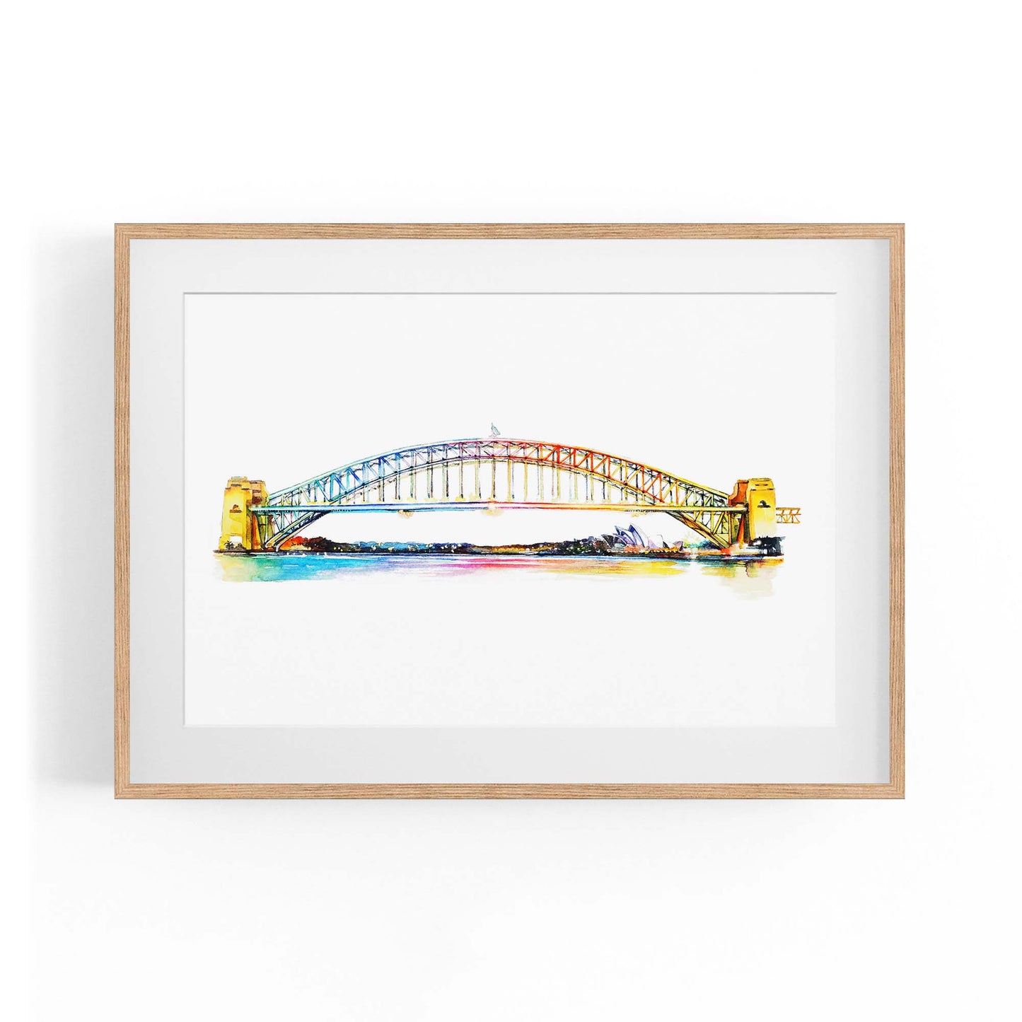 Sydney Harbour Bridge Painting Australian Wall Art - The Affordable Art Company
