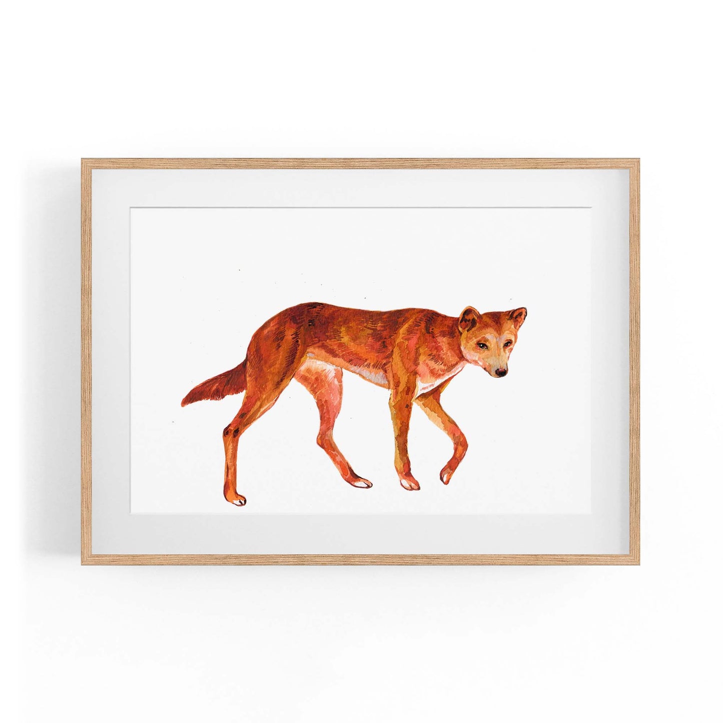 Australian Dingo Painting Animal Nursery Wall Art - The Affordable Art Company