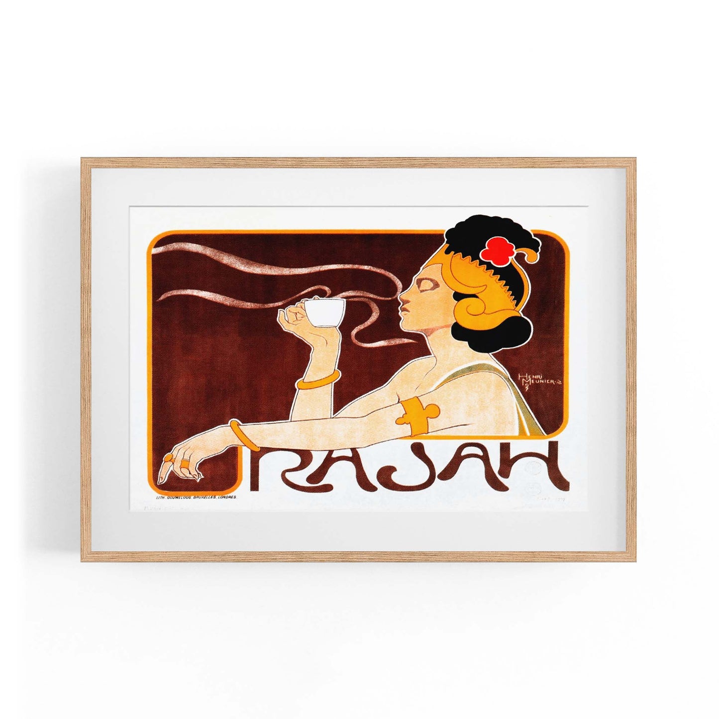 Rajah Coffee Vintage Advert Cafe Kitchen Wall Art - The Affordable Art Company