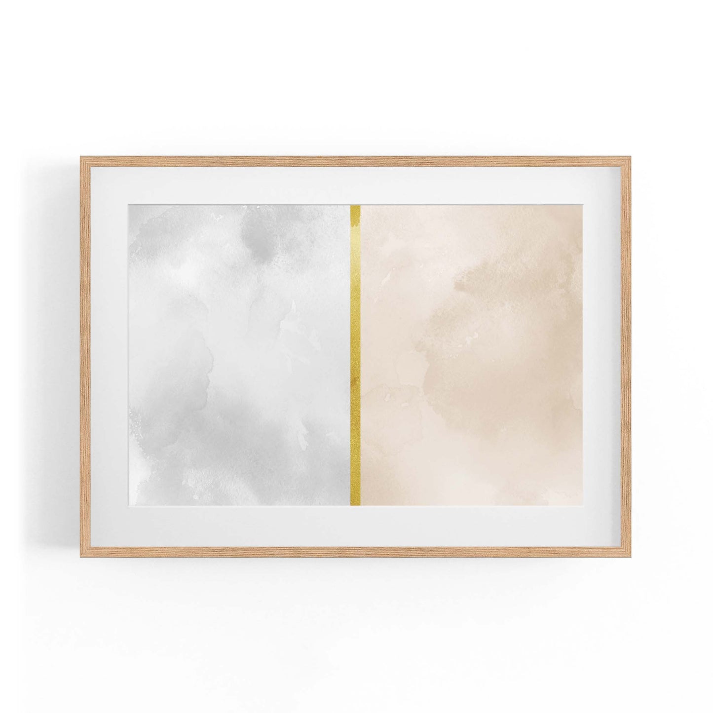 Abstract Silver and Gold Geometric Shape Wall Art - The Affordable Art Company