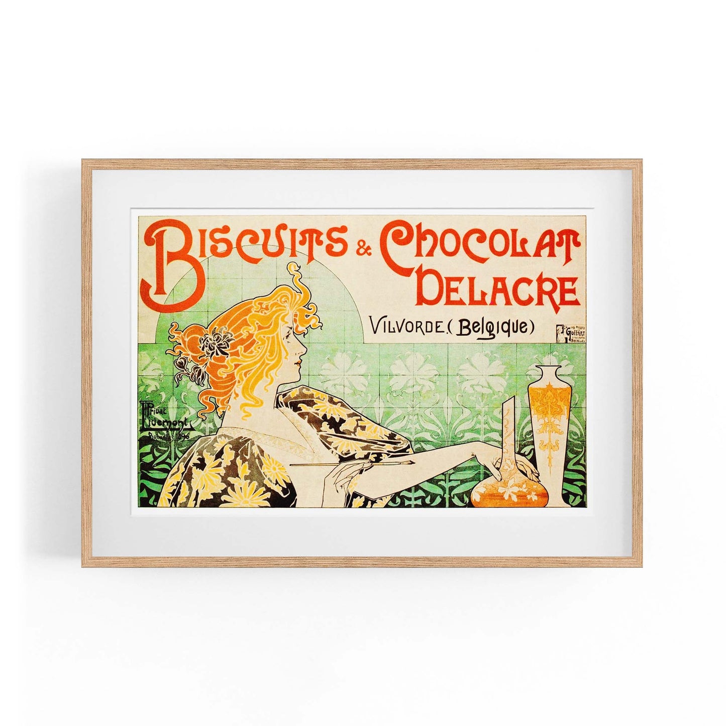 French Biscuits Cafe Vintage Advert Wall Art - The Affordable Art Company