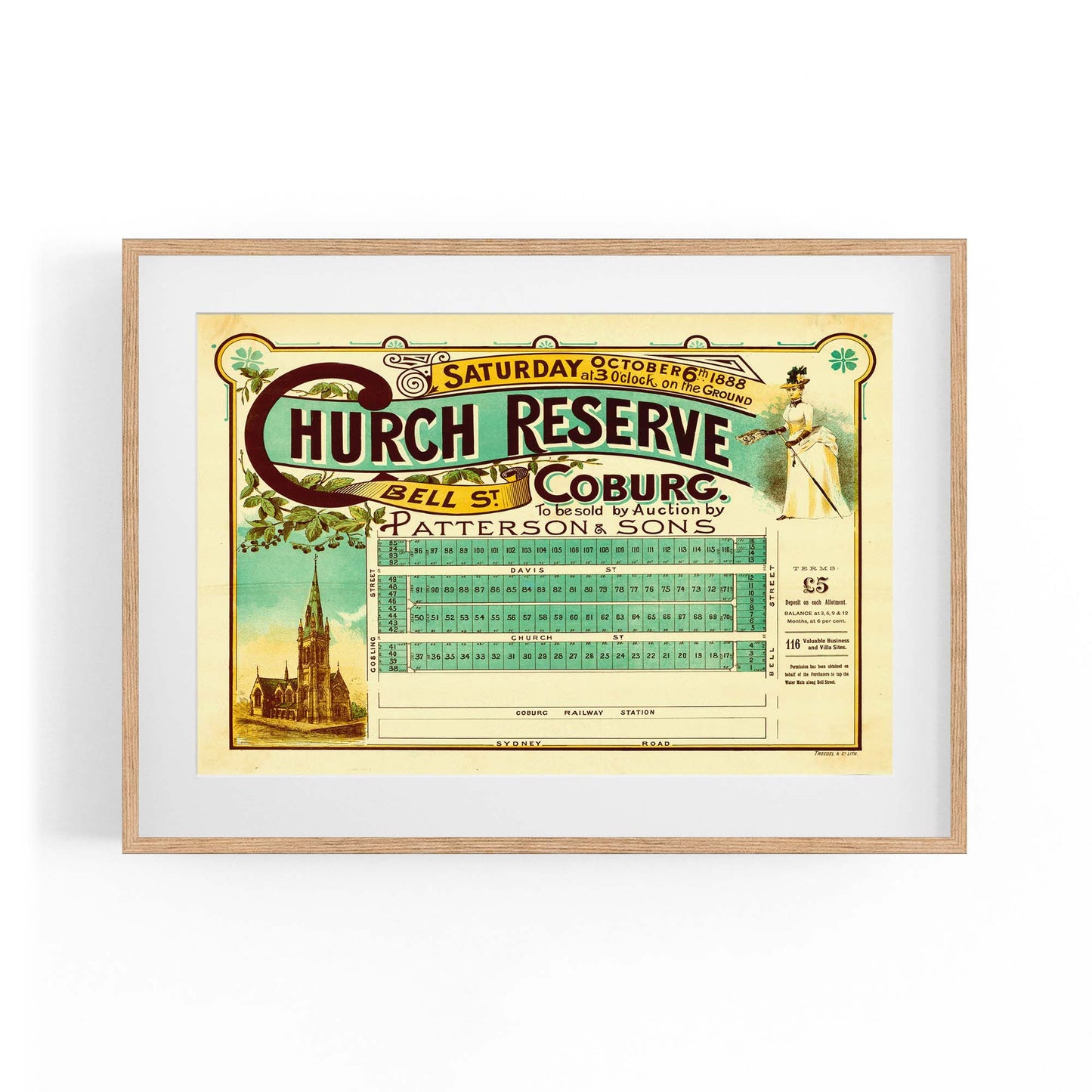 Coburg Melbourne Vintage Real Estate Advert Art #3 - The Affordable Art Company