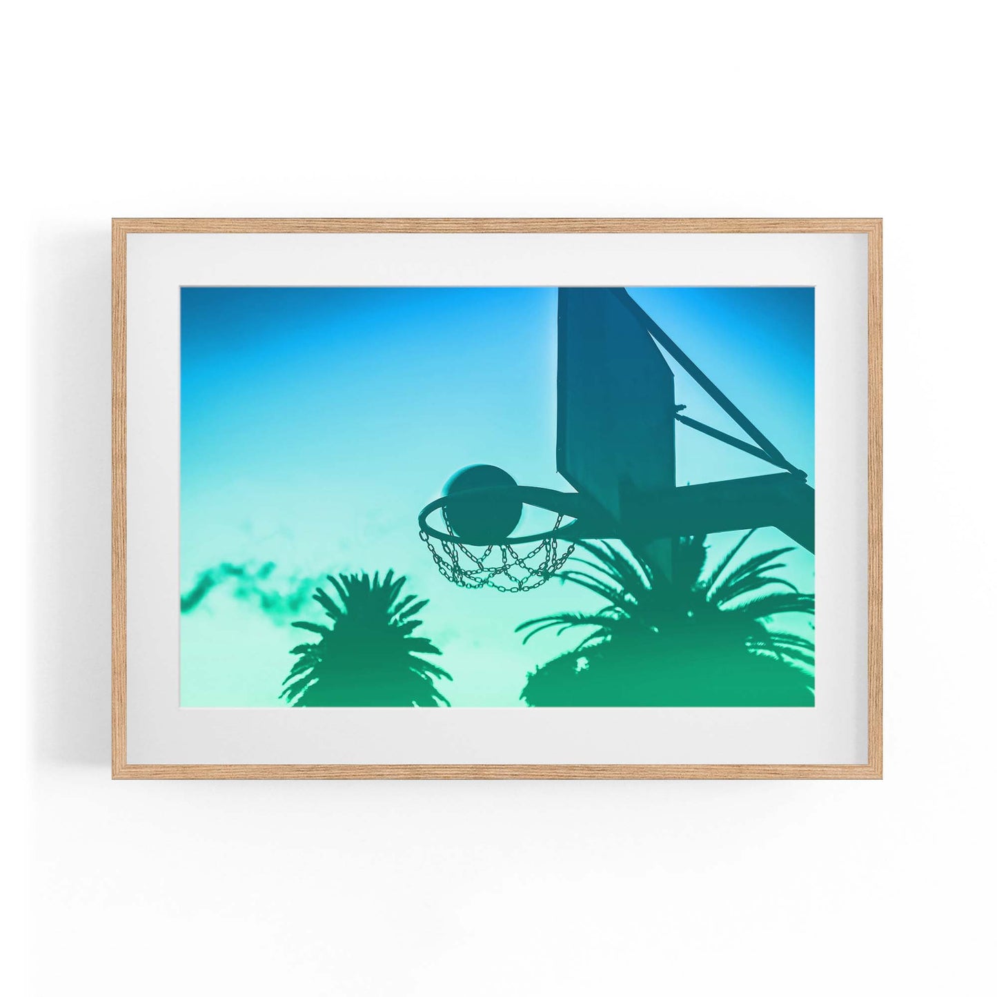 Blue Los Angeles Basketball Photograph Wall Art - The Affordable Art Company