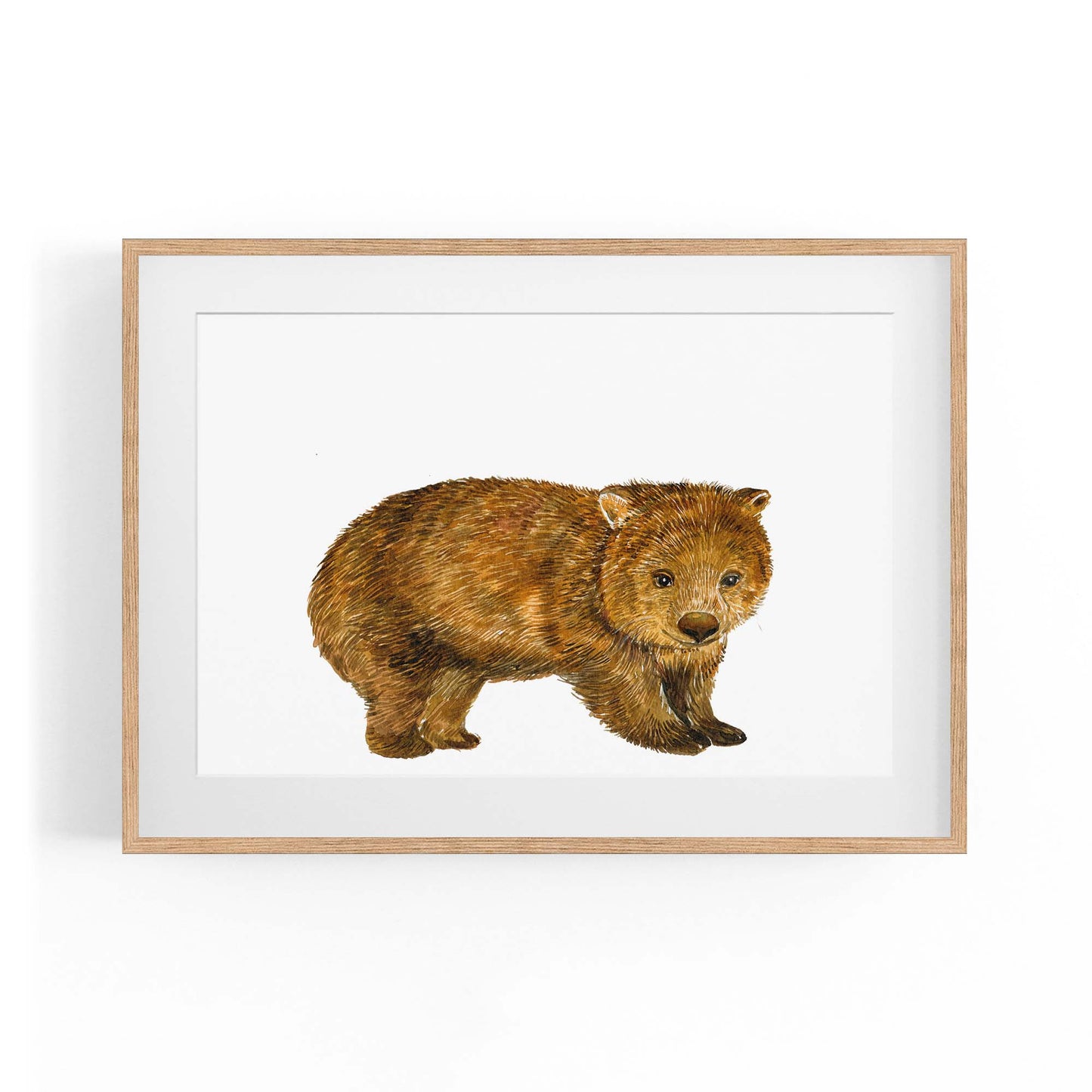 Australian Wombat Painting Animal Wall Art - The Affordable Art Company