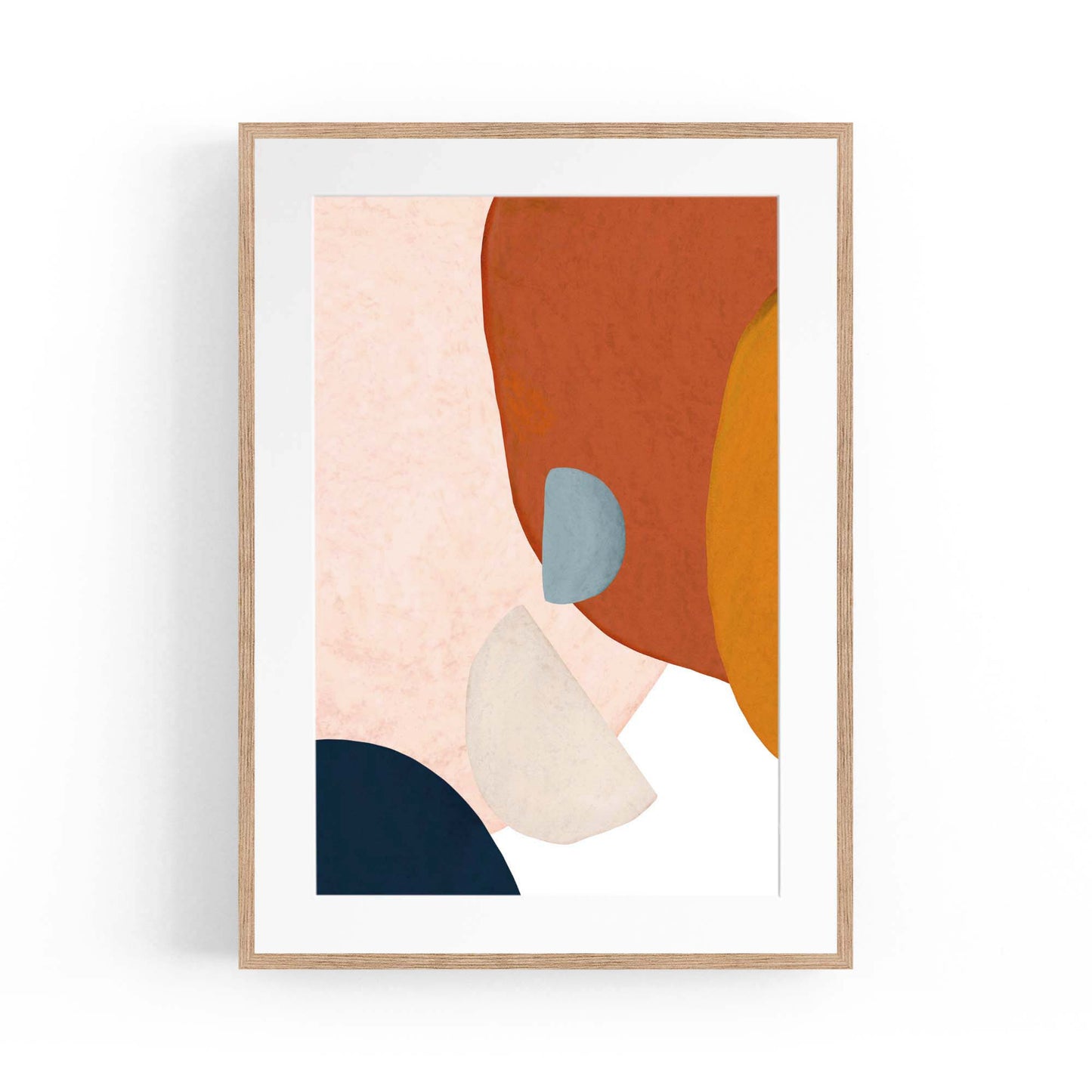 Minimal Pastel Abstract Retro Painting Wall Art #2 - The Affordable Art Company