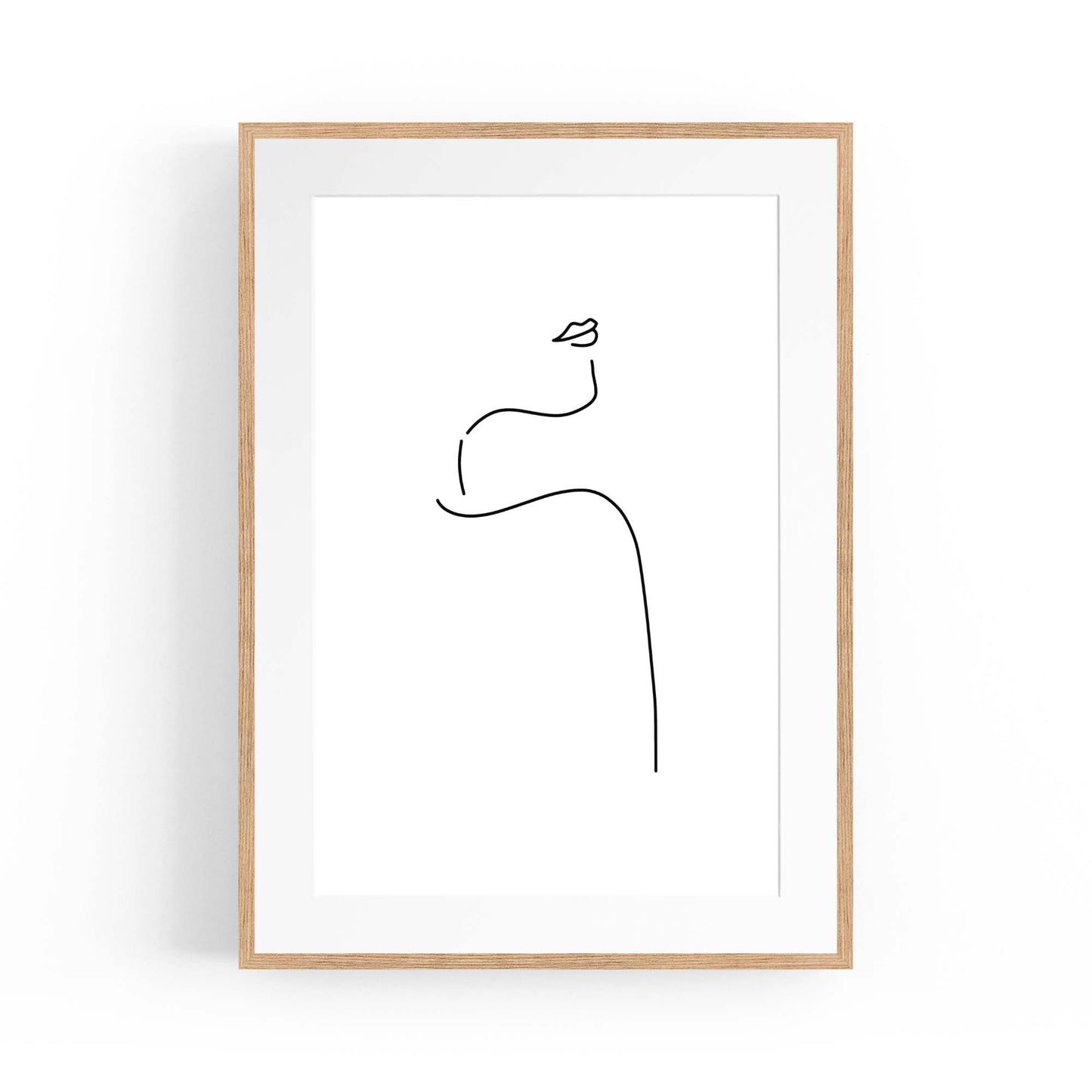 Female Body Nude Minimal Line Drawing Wall Art #3 - The Affordable Art Company