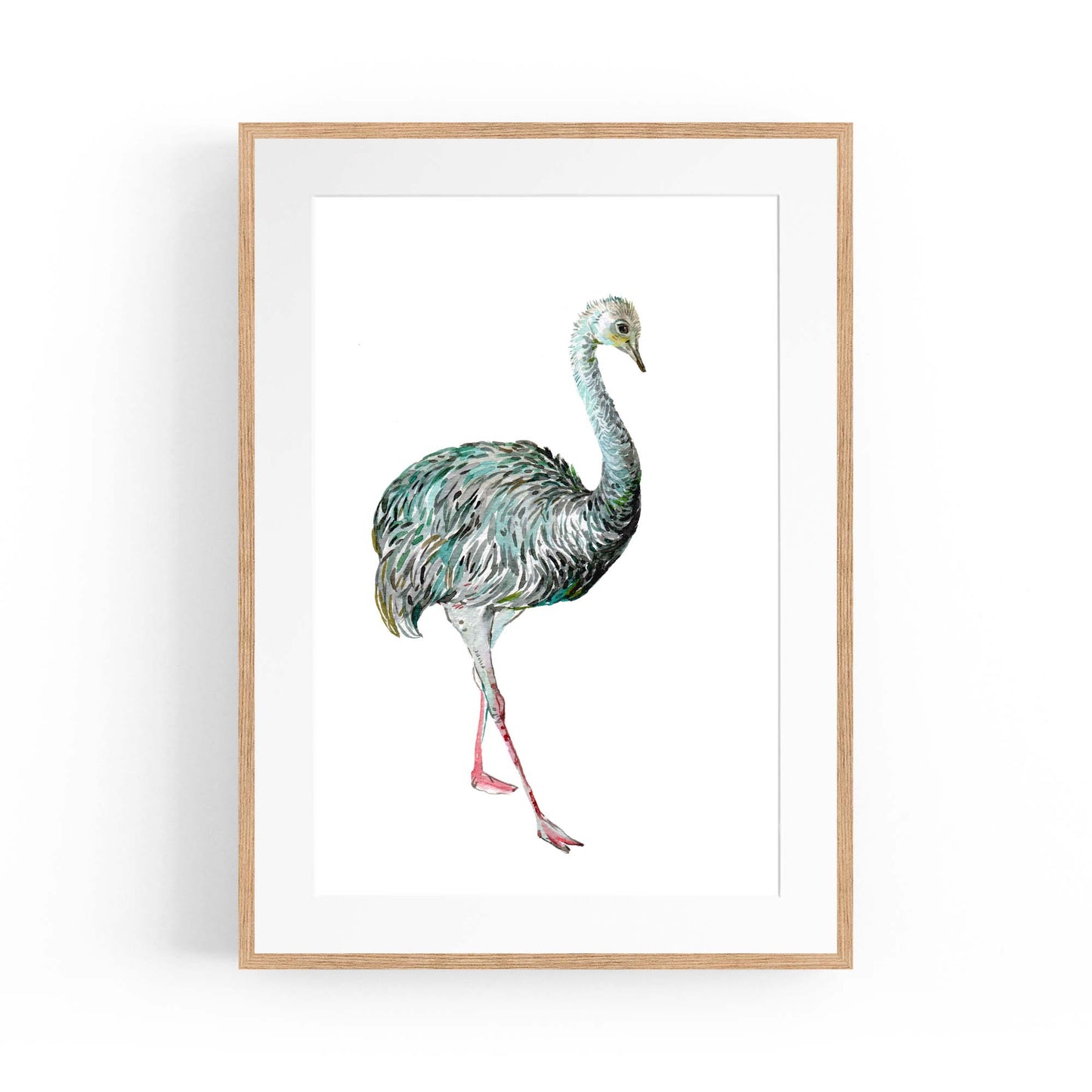 Australian Emu Painting Animal Nursery Wall Art #2 - The Affordable Art Company