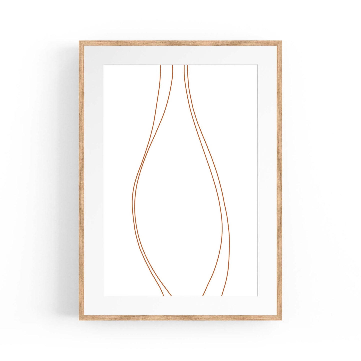 Minimal Waves Line Abstract Wall Art #2 - The Affordable Art Company