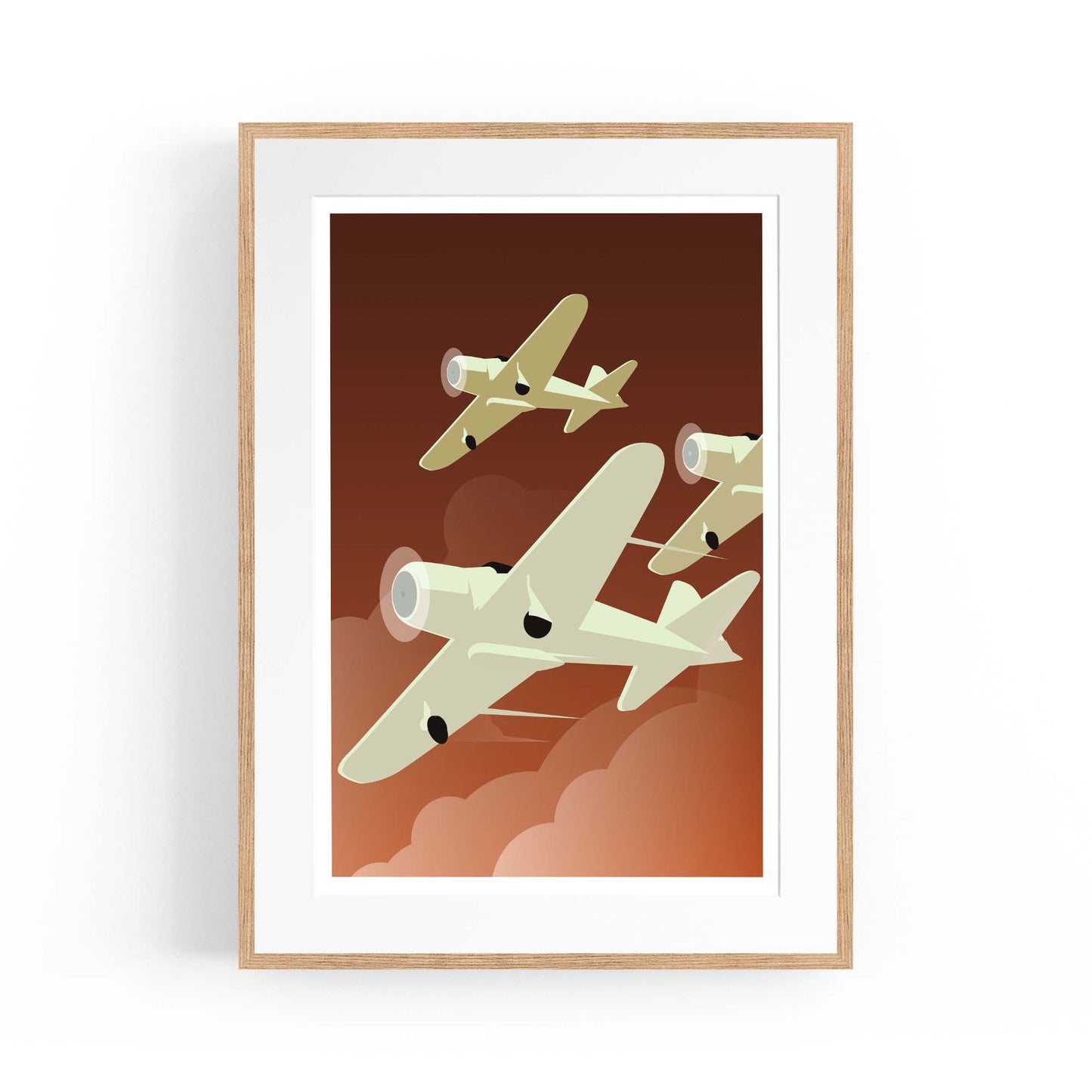 Art Deco Airplanes Vintage Retro New York Wall Art - The Affordable Art Company