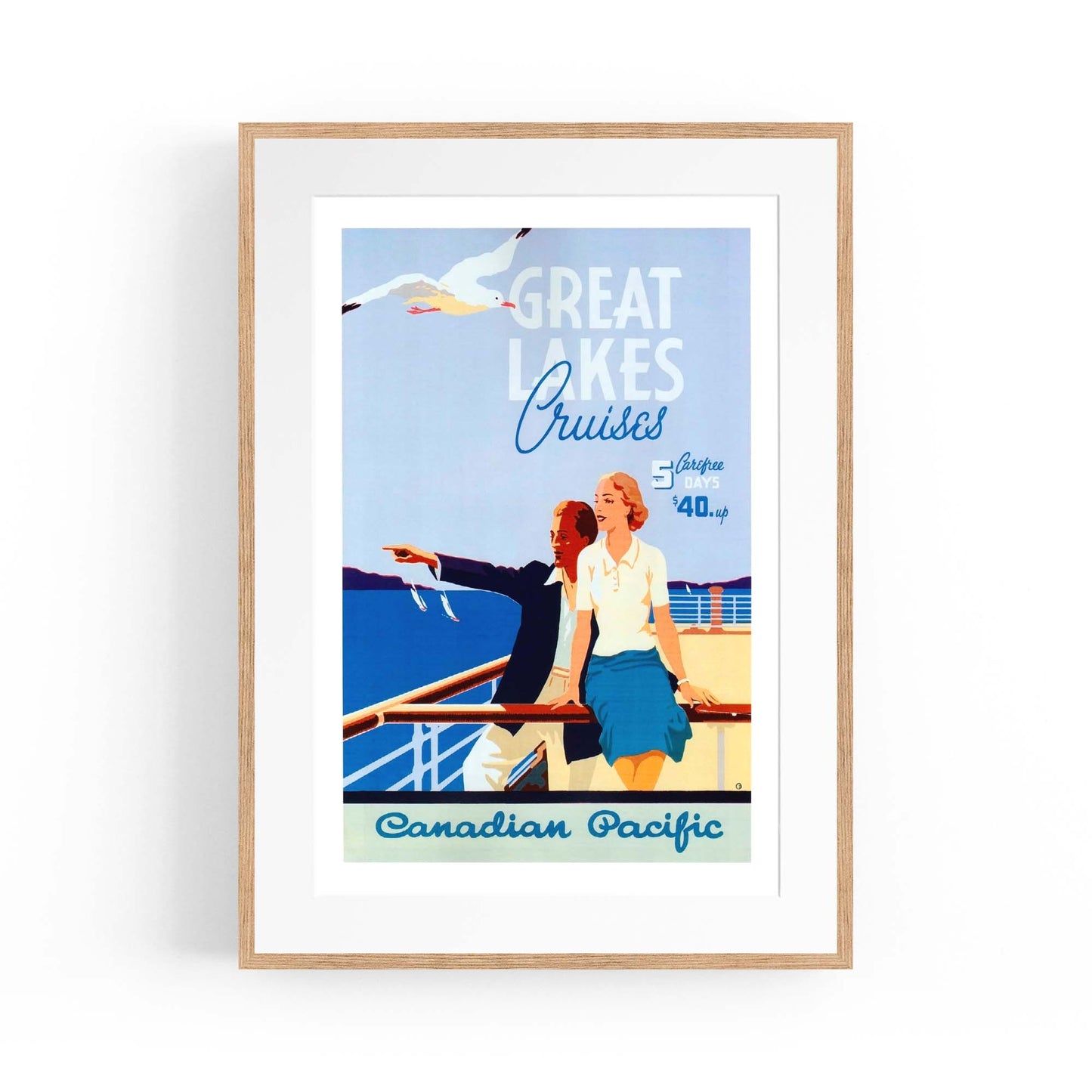 Canadian Pacific Vintage Shipping Advert Wall Art #4 - The Affordable Art Company