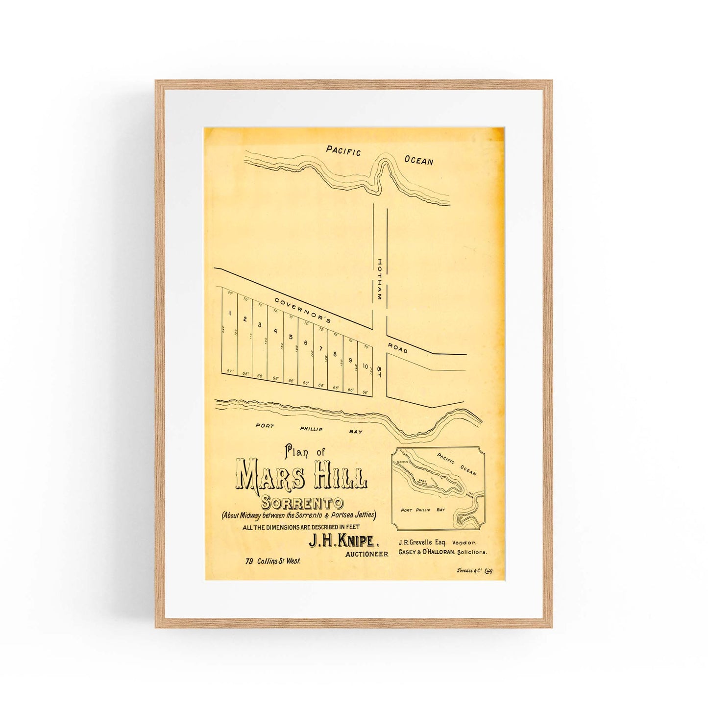Sorrento Victoria Vintage Real Estate Advert Art #2 - The Affordable Art Company