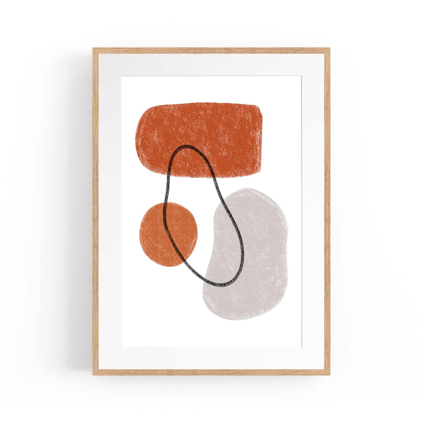 Modern Abstract Shape Minimal Retro Wall Art #3 - The Affordable Art Company