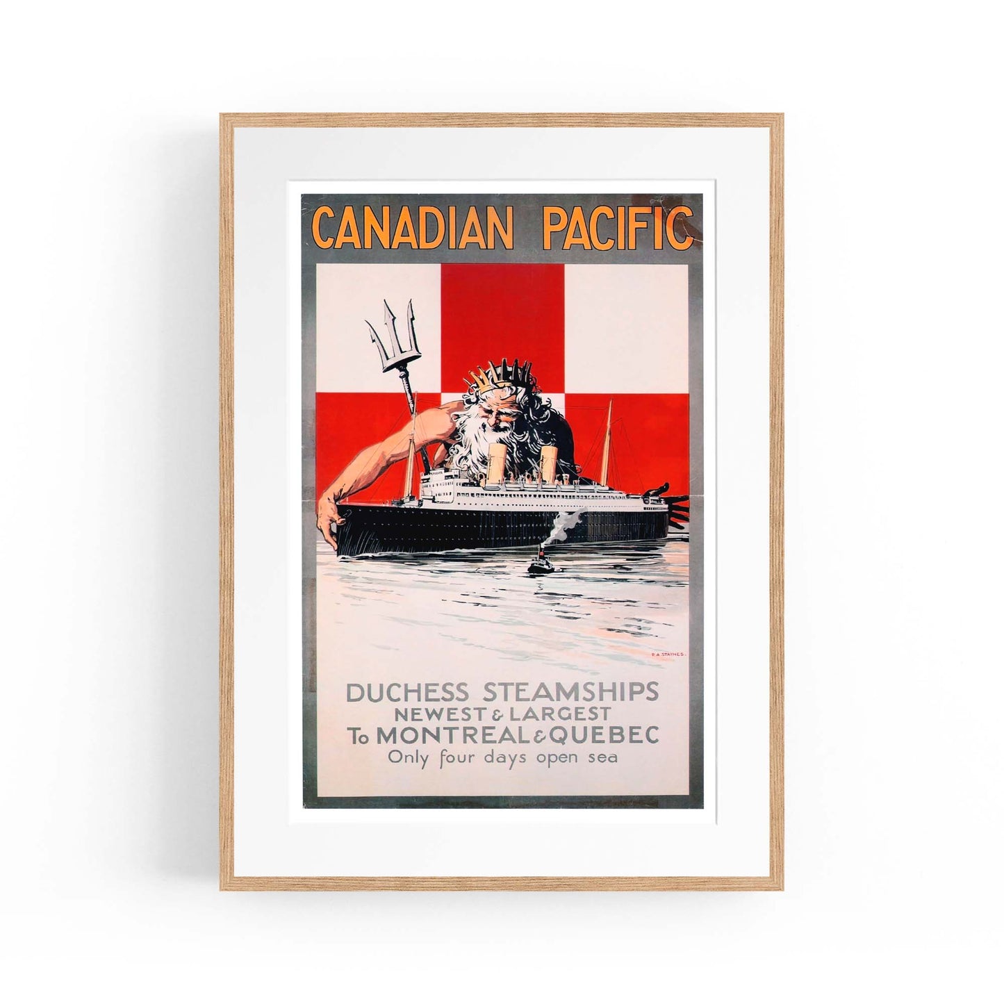 Canadian Pacific Vintage Shipping Advert Wall Art #3 - The Affordable Art Company