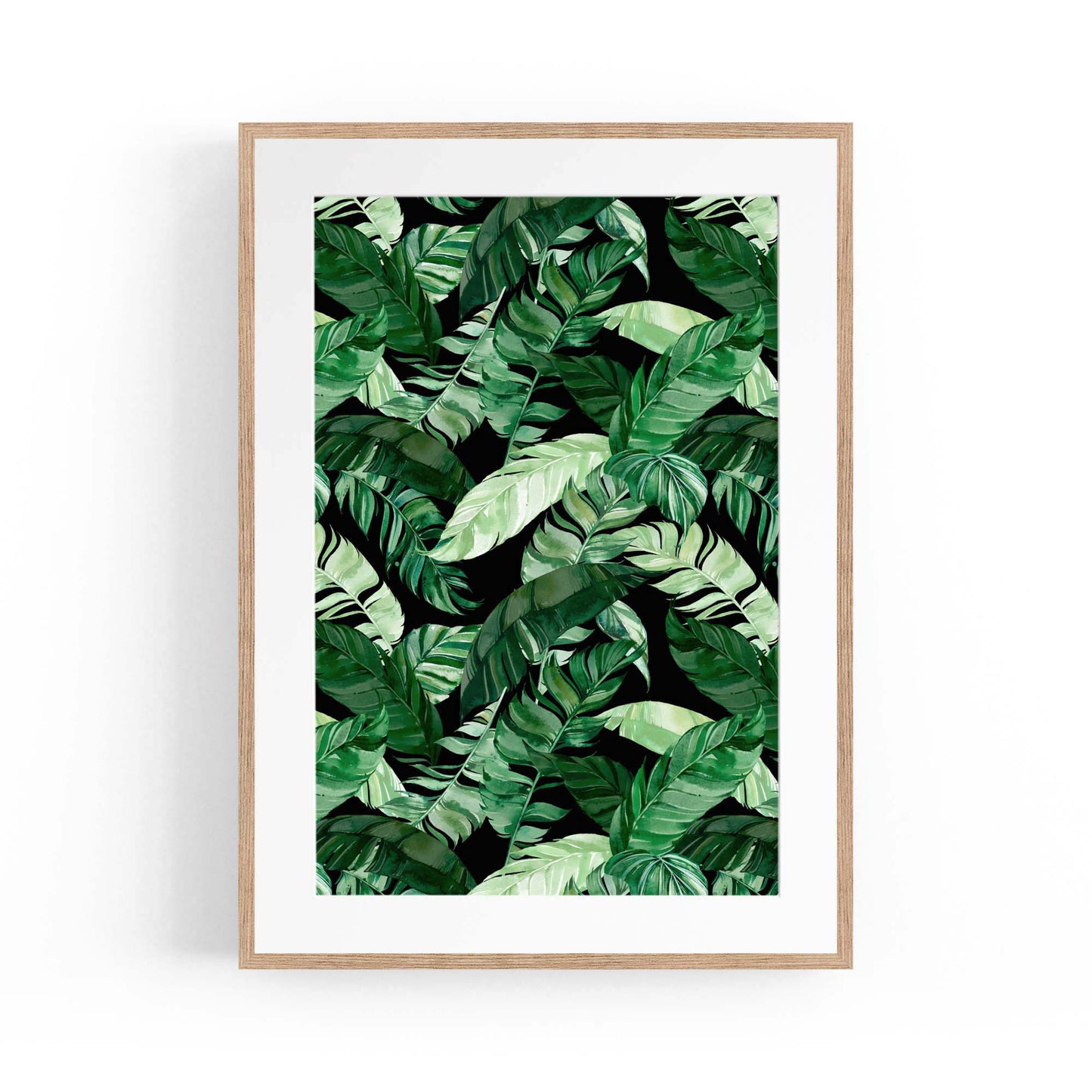 Tropical Leaf Pattern Green Plant Leaves Wall Art #2 - The Affordable Art Company