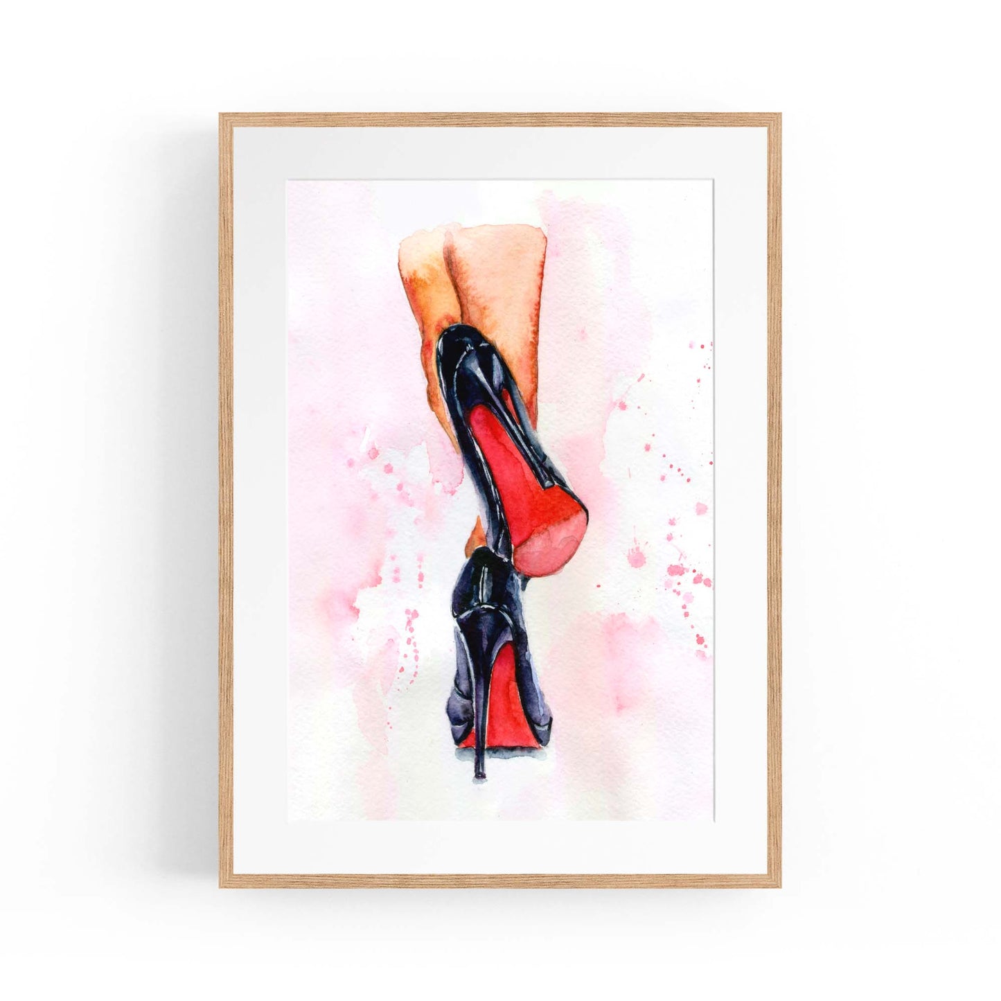 Cute Black Heels Fashion Girls Bedroom Wall Art - The Affordable Art Company