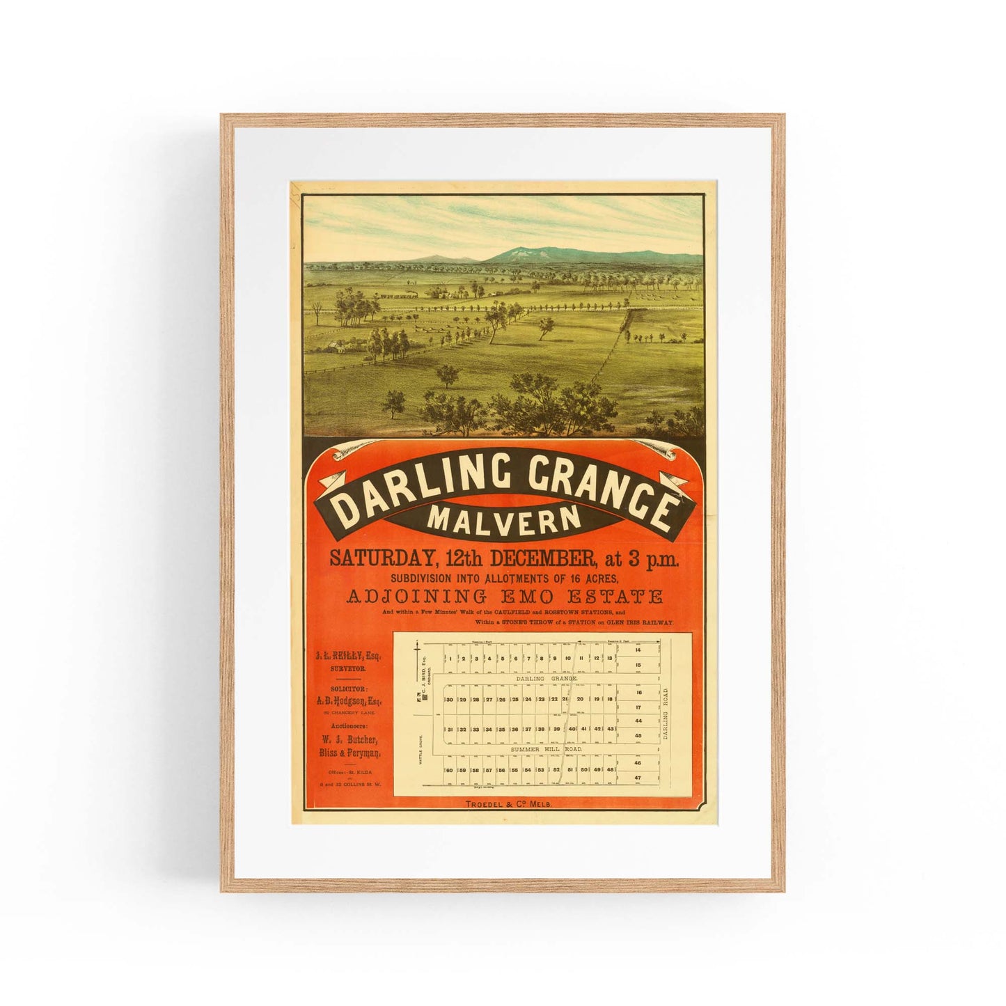 Malvern Melbourne Vintage Real Estate Advert Art #2 - The Affordable Art Company