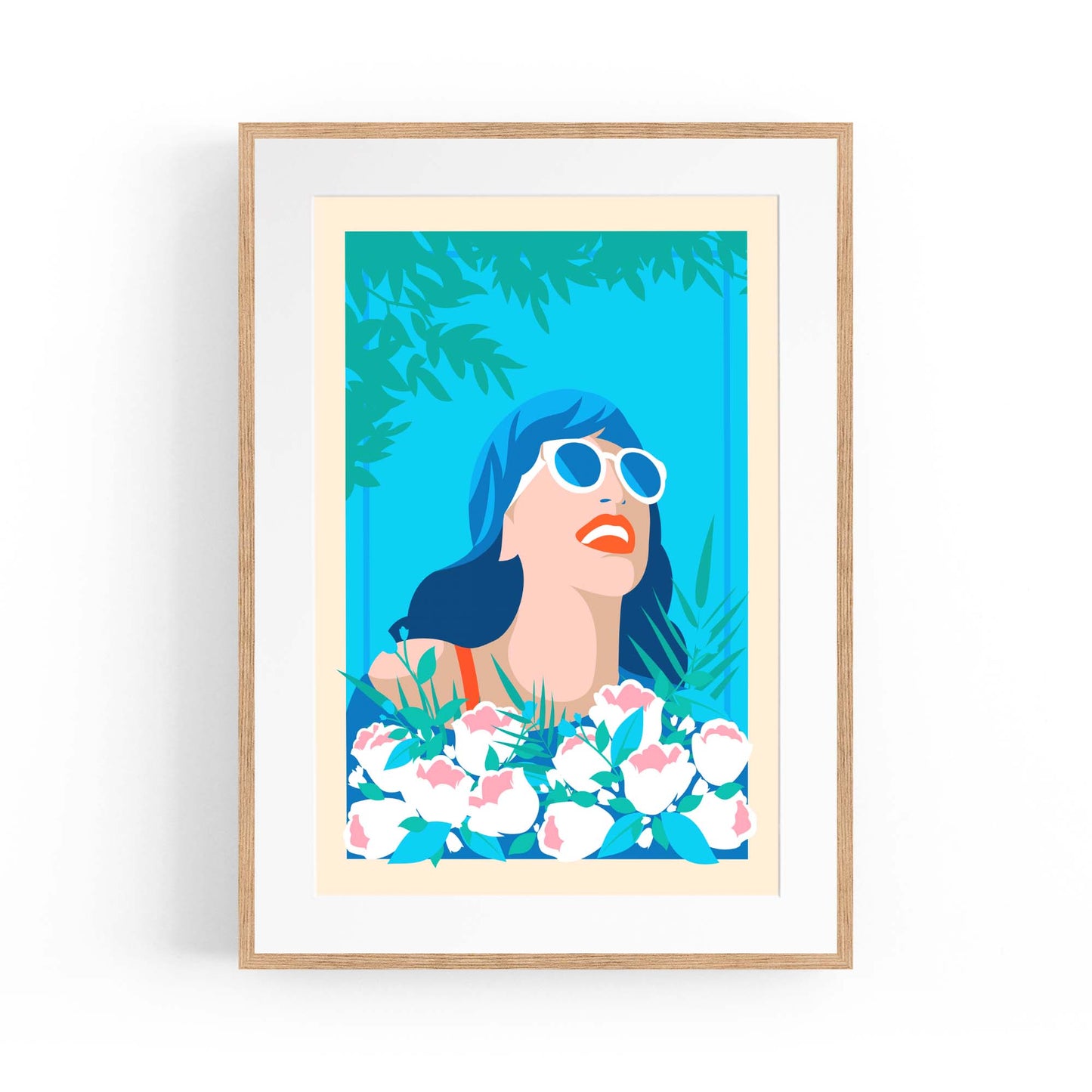 Retro Summer Girl Fashion Wall Art #1 - The Affordable Art Company