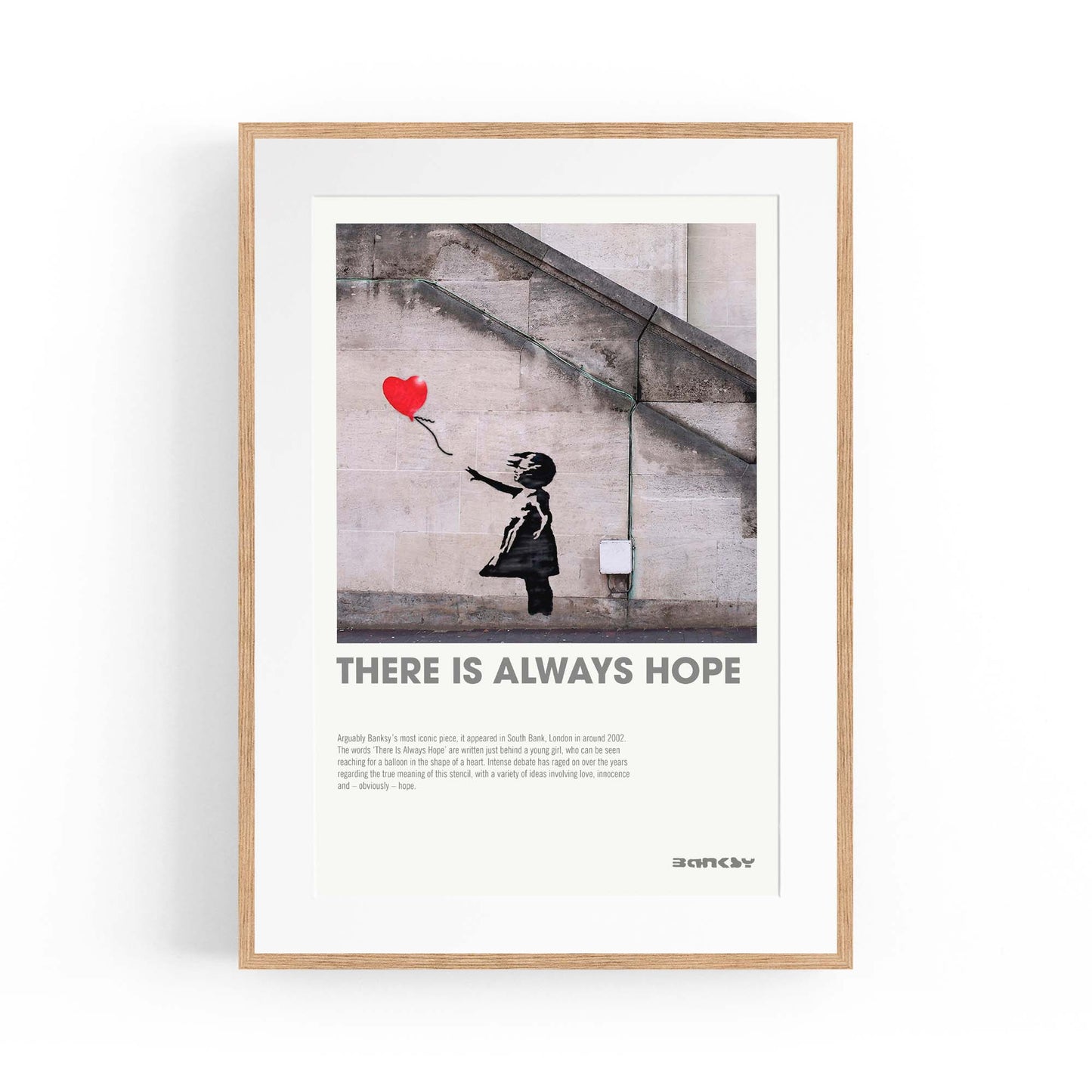 Banksy "Hope" Graffiti Gallery Style Unique Wall Art - The Affordable Art Company