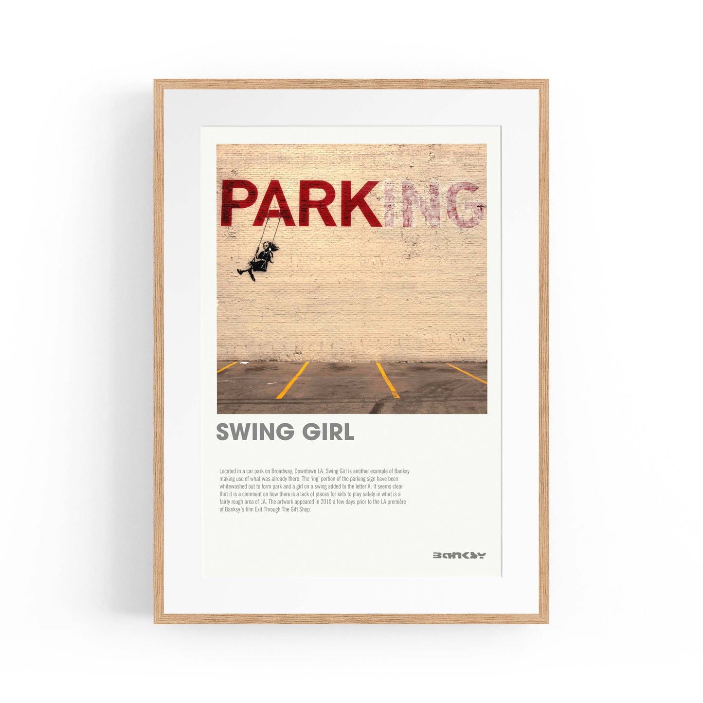 Banksy "Swing Girl" Graffiti Gallery Style Wall Art - The Affordable Art Company