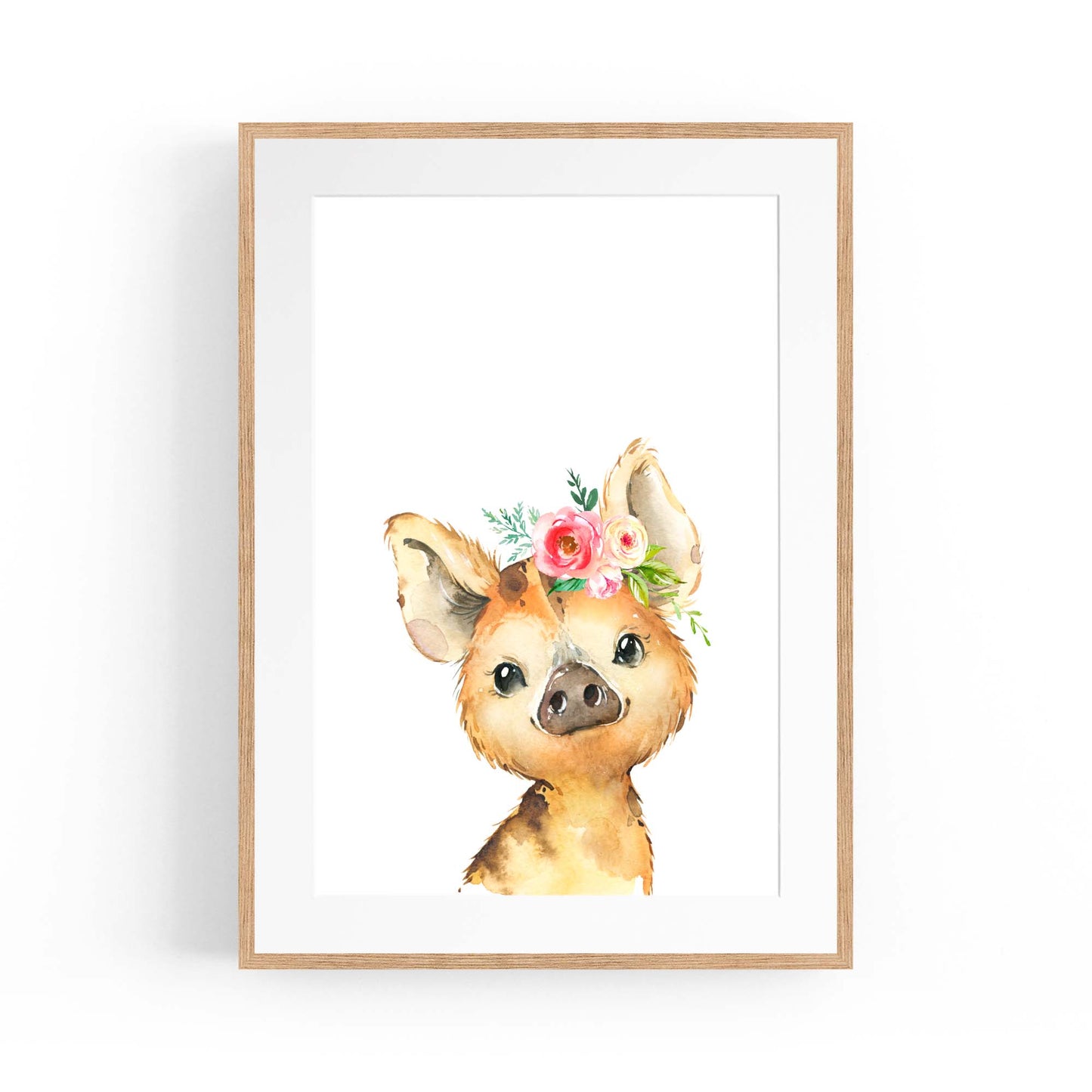 Cute Baby Pig Piglet Nursery Animal Gift Wall Art #2 - The Affordable Art Company