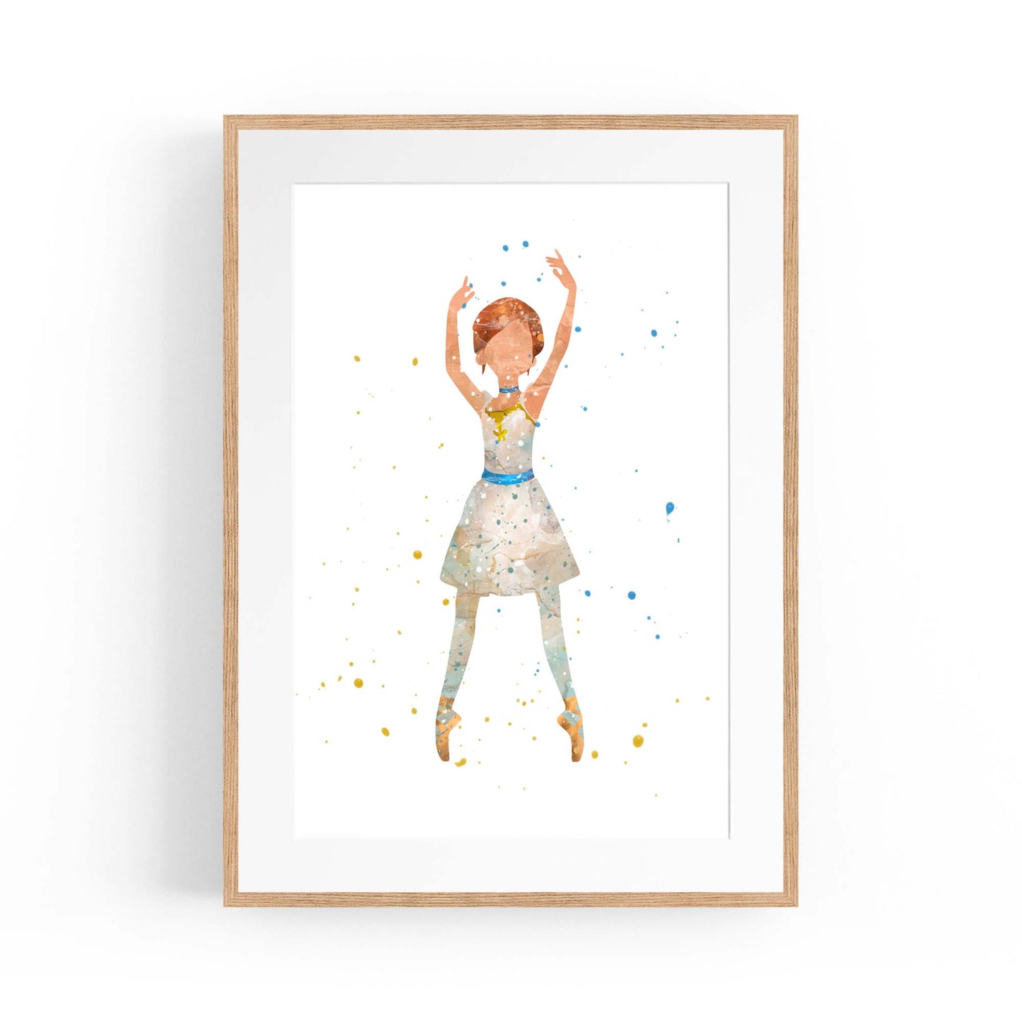 White Ballerina Girls Bedroom Ballet Wall Art #2 - The Affordable Art Company