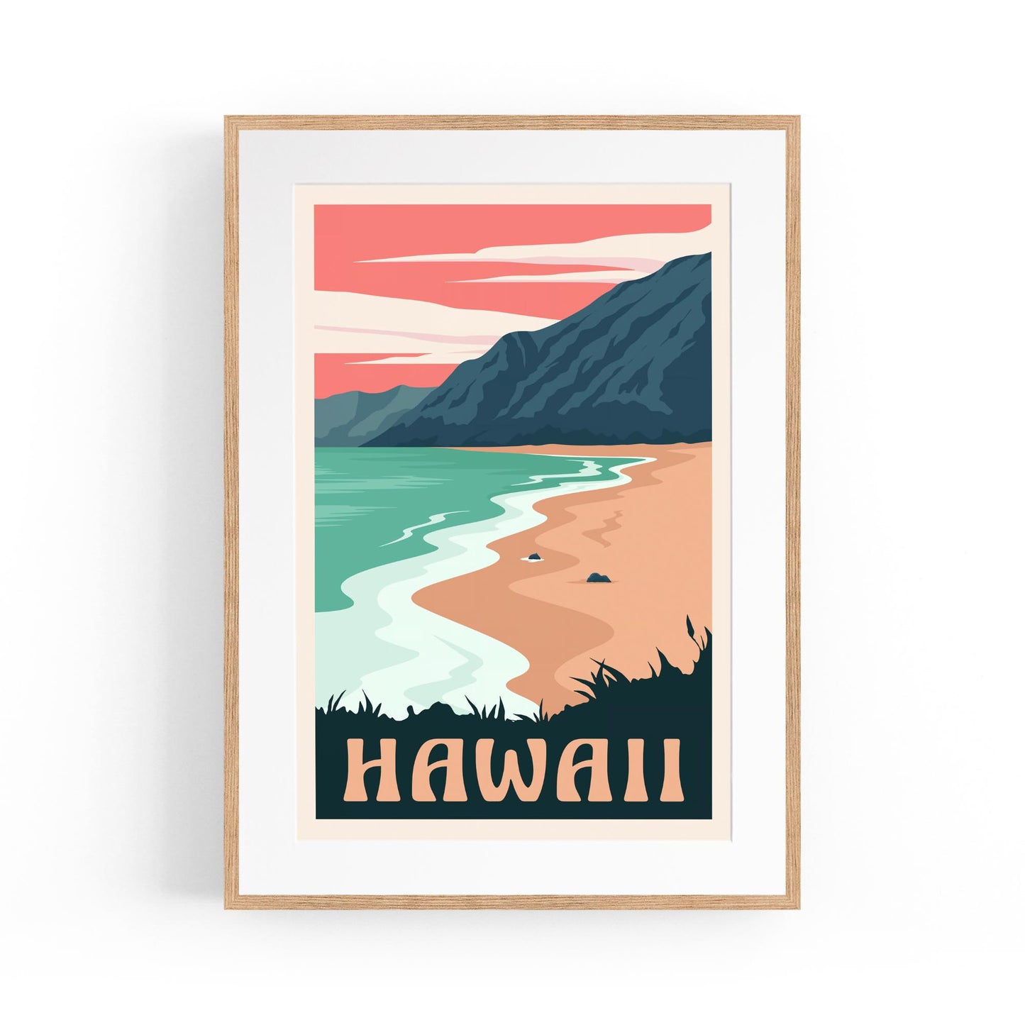 Retro Hawaii, USA Travel Advert Wall Art - Portsby