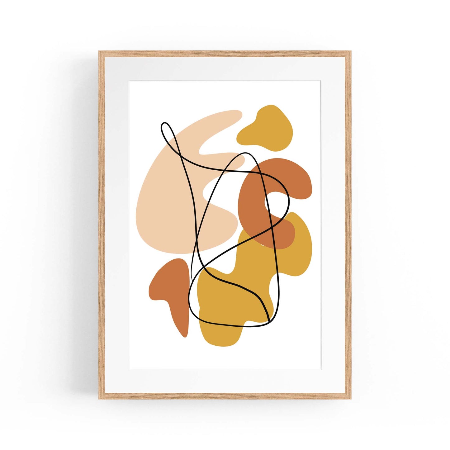 Minimal Autumn Abstract Shapes Wall Art #2 - The Affordable Art Company