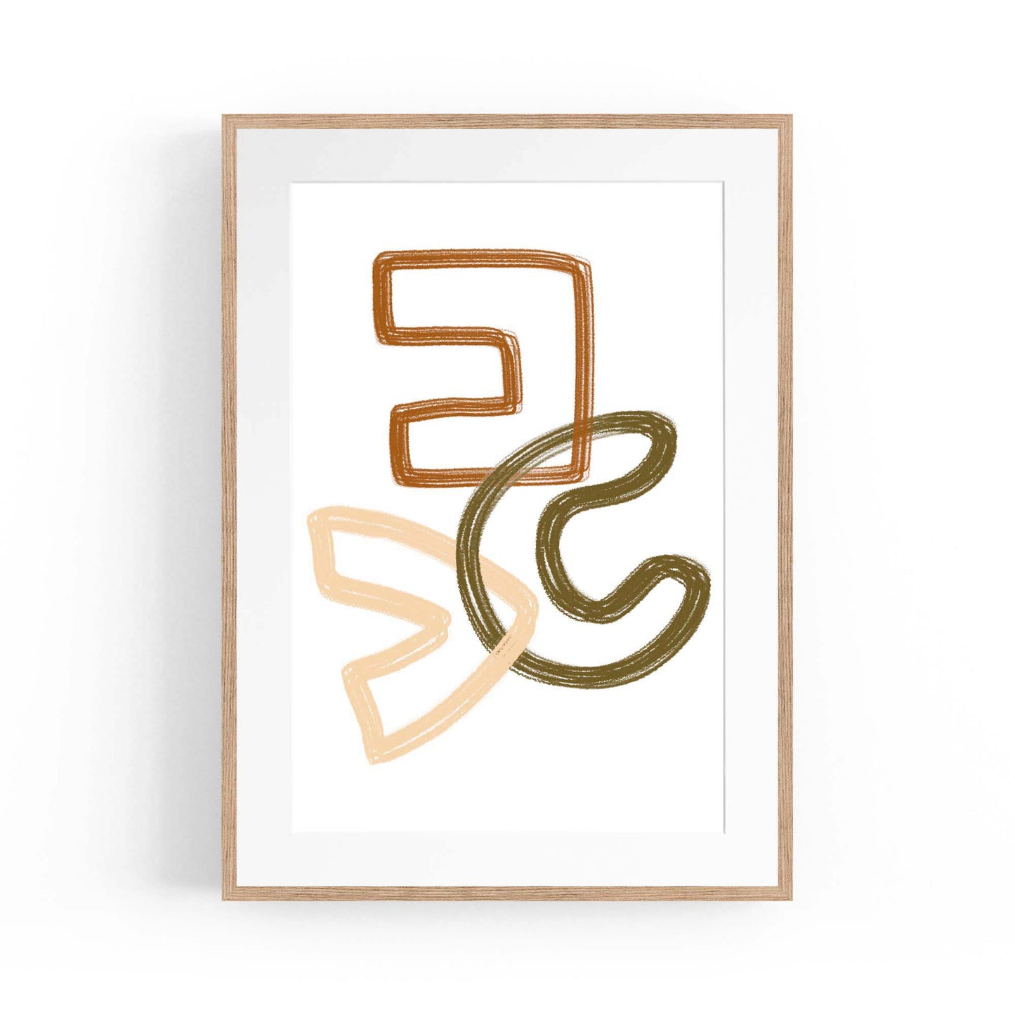 Flower Minimal Abstract Floral Wall Art - The Affordable Art Company
