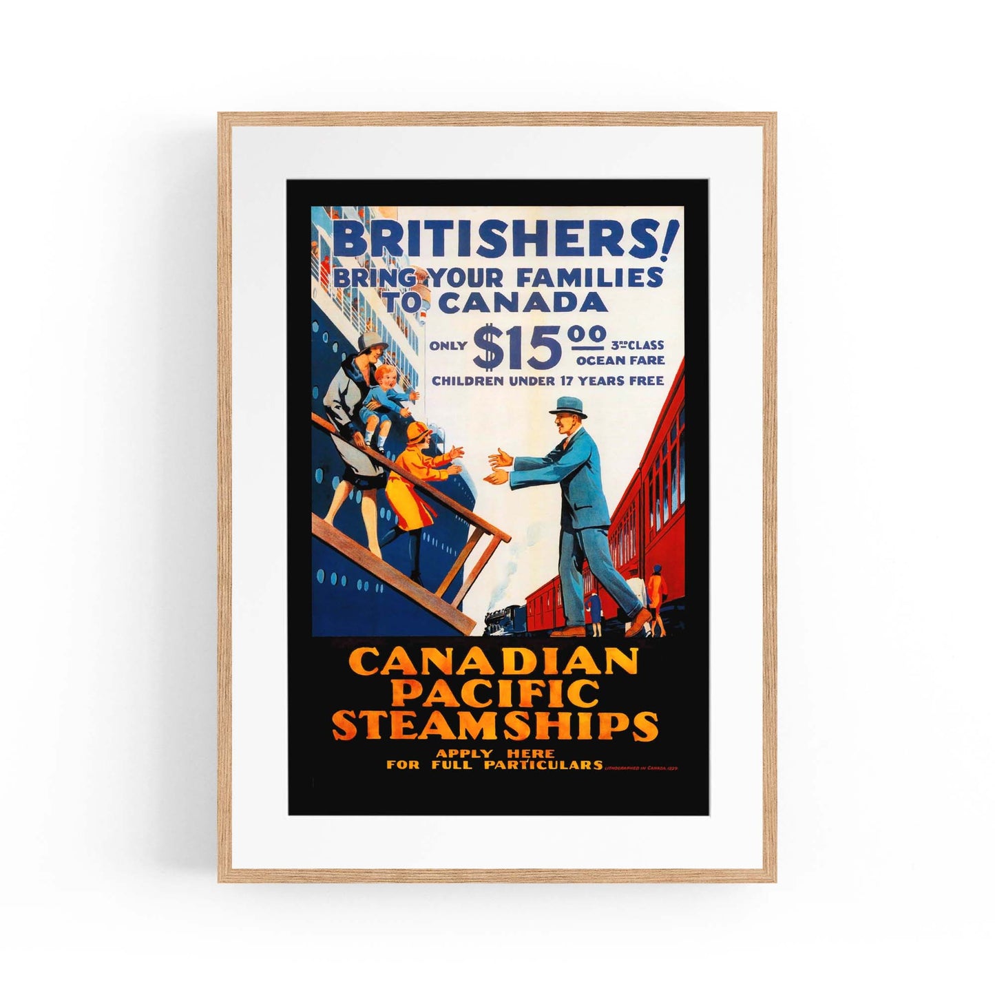 Canadian Pacific Vintage Shipping Advert Wall Art #6 - The Affordable Art Company